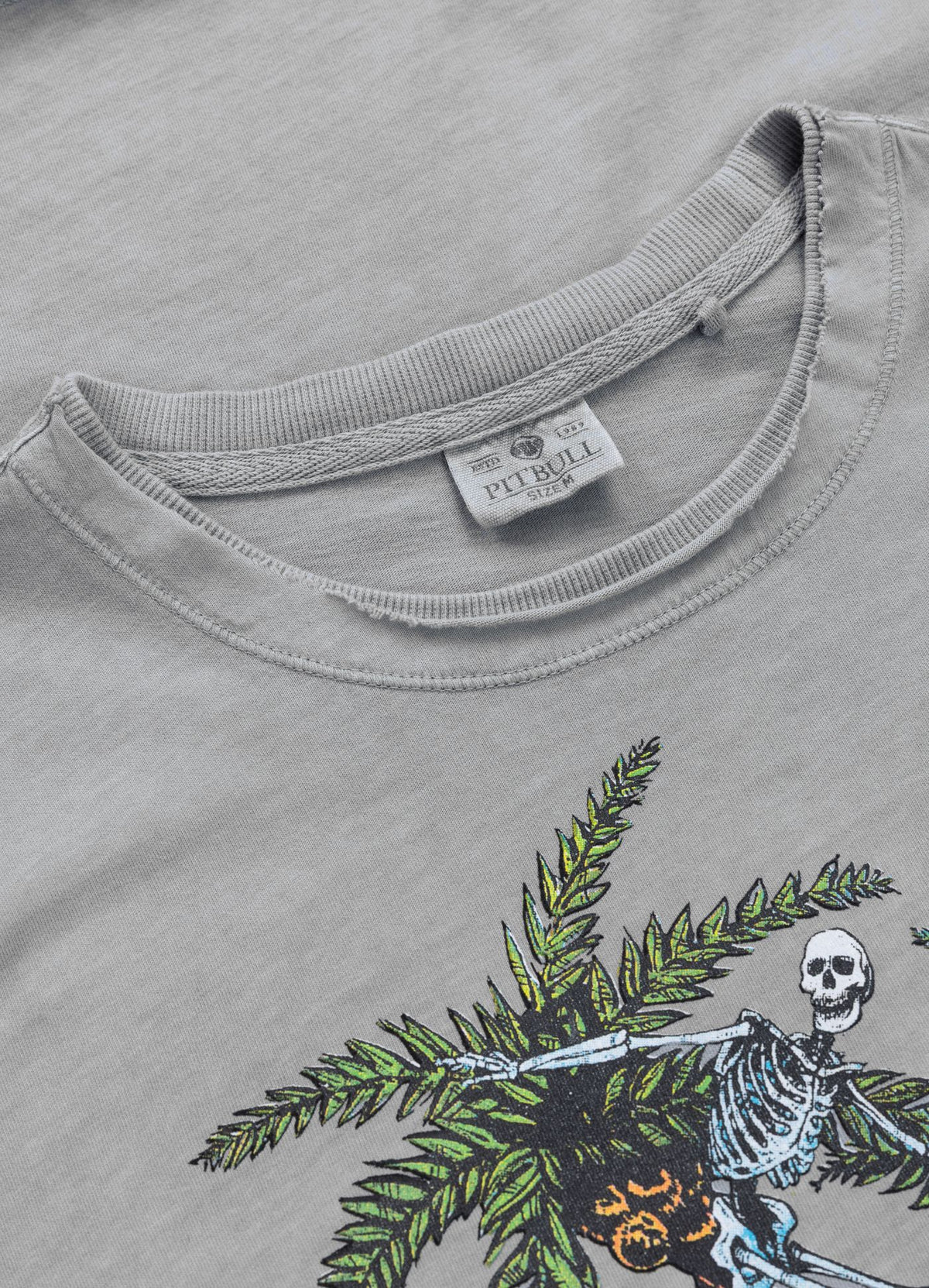 Men&#39;s T-Shirt Denim Washed Raw OPEN BEACH - Gray