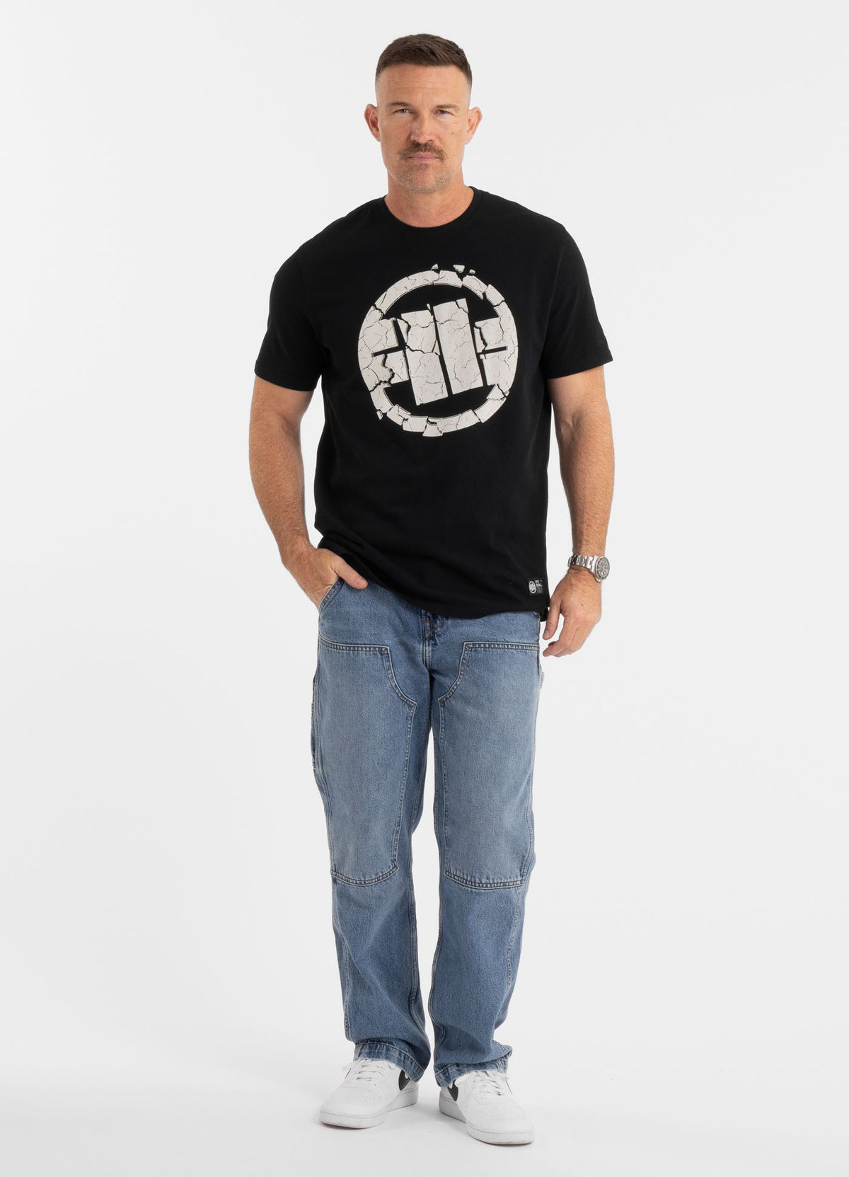 Men's T-Shirt Garment Washed SCRATCH - Black