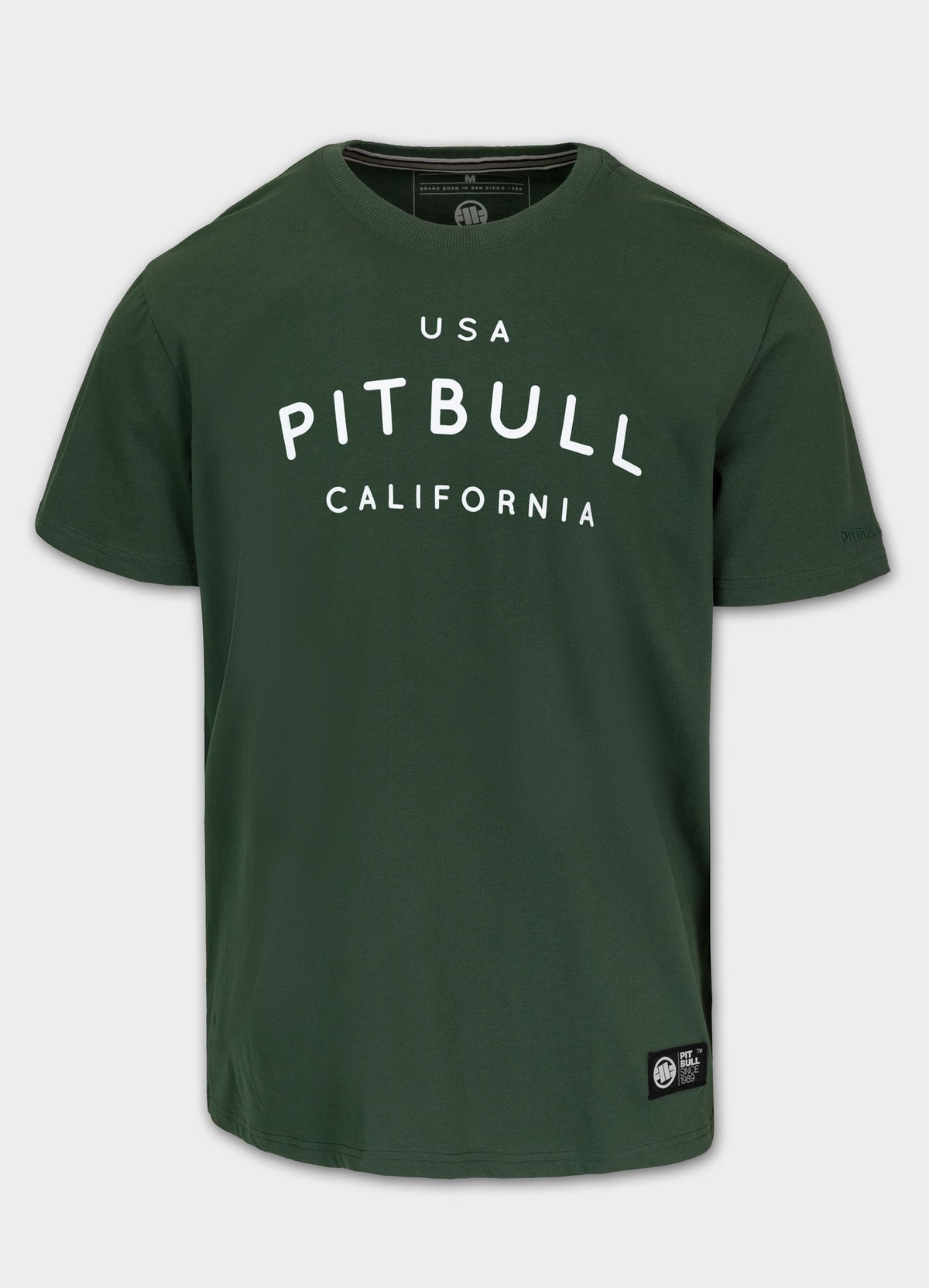 Men's T-Shirt Garment Washed USA CAL - Dark green