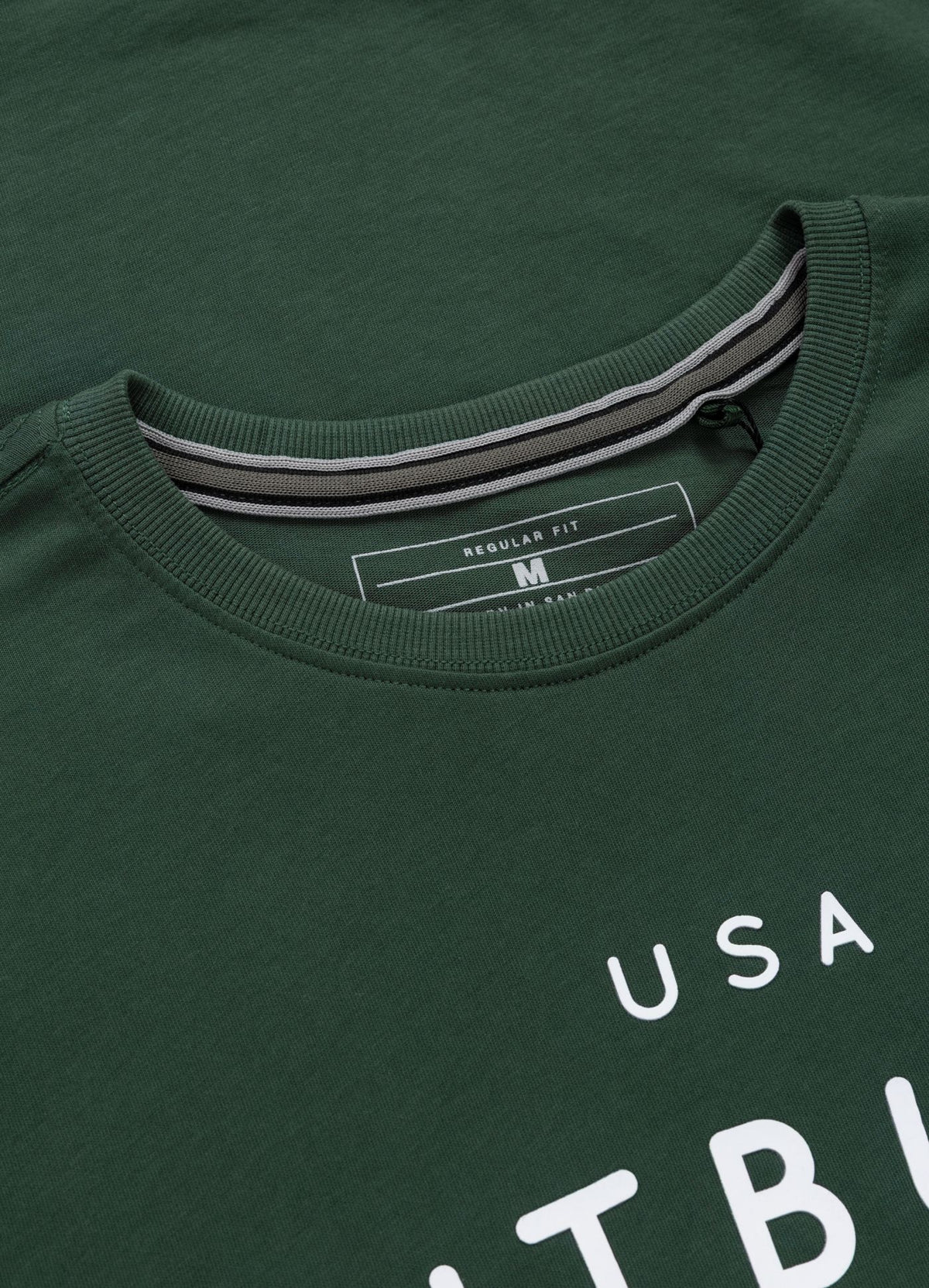 Men's T-Shirt Garment Washed USA CAL - Dark green