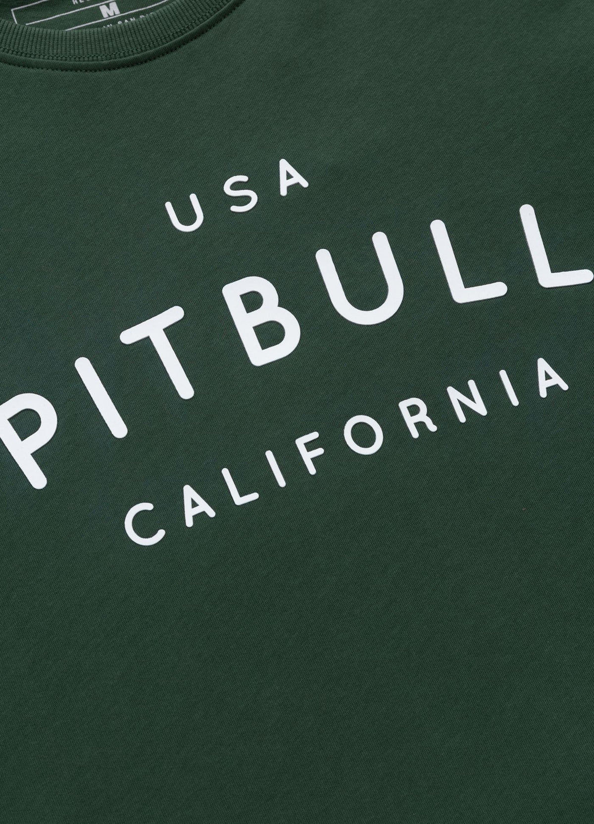 Men's T-Shirt Garment Washed USA CAL - Dark green
