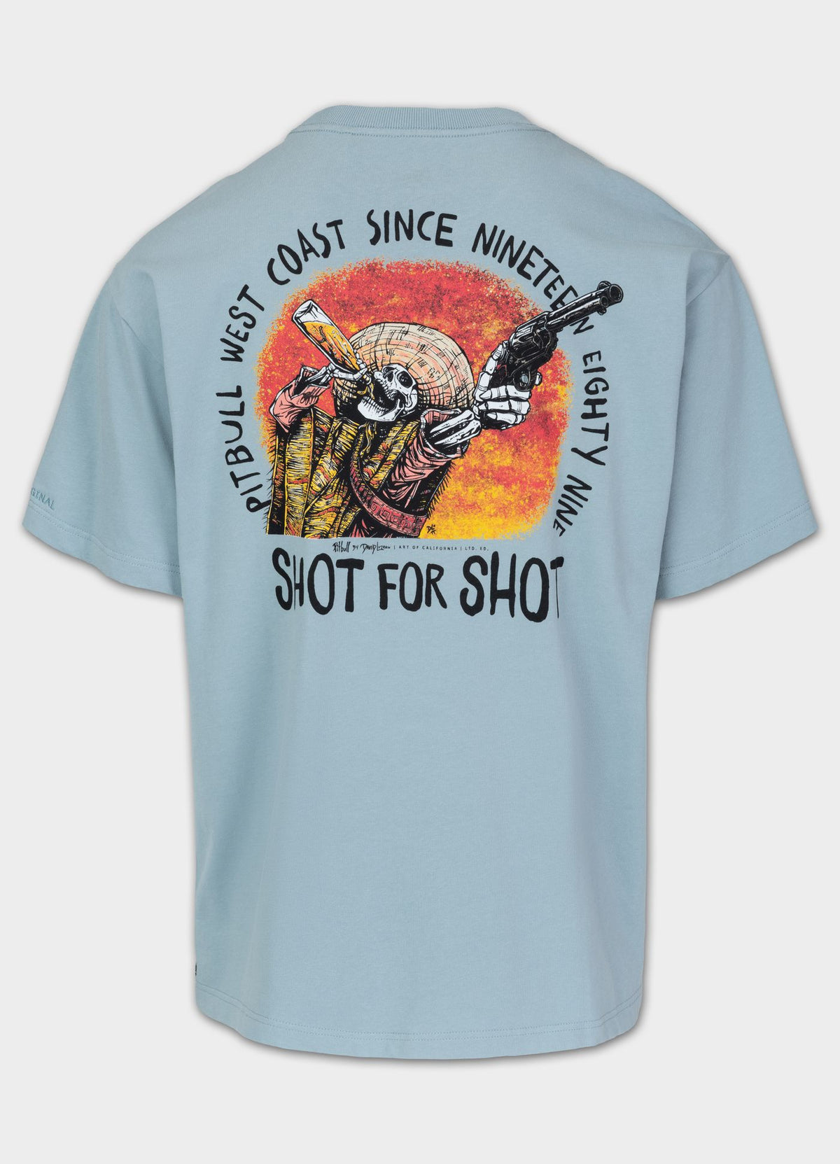 Men&#39;s T-Shirt Loose Fit SHOT FOR SHOT - Light blue