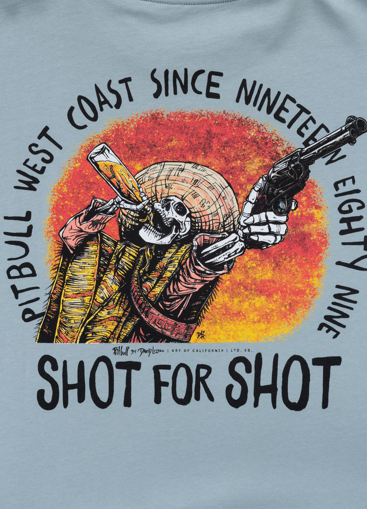 Men&#39;s T-Shirt Loose Fit SHOT FOR SHOT - Light blue