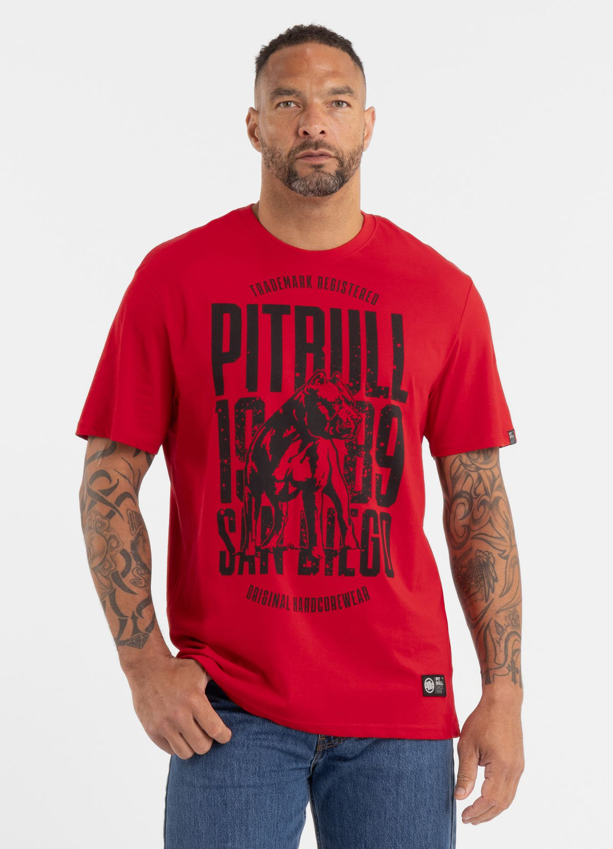 Men&#39;s T-Shirt SAN DIEGO DOG - Red