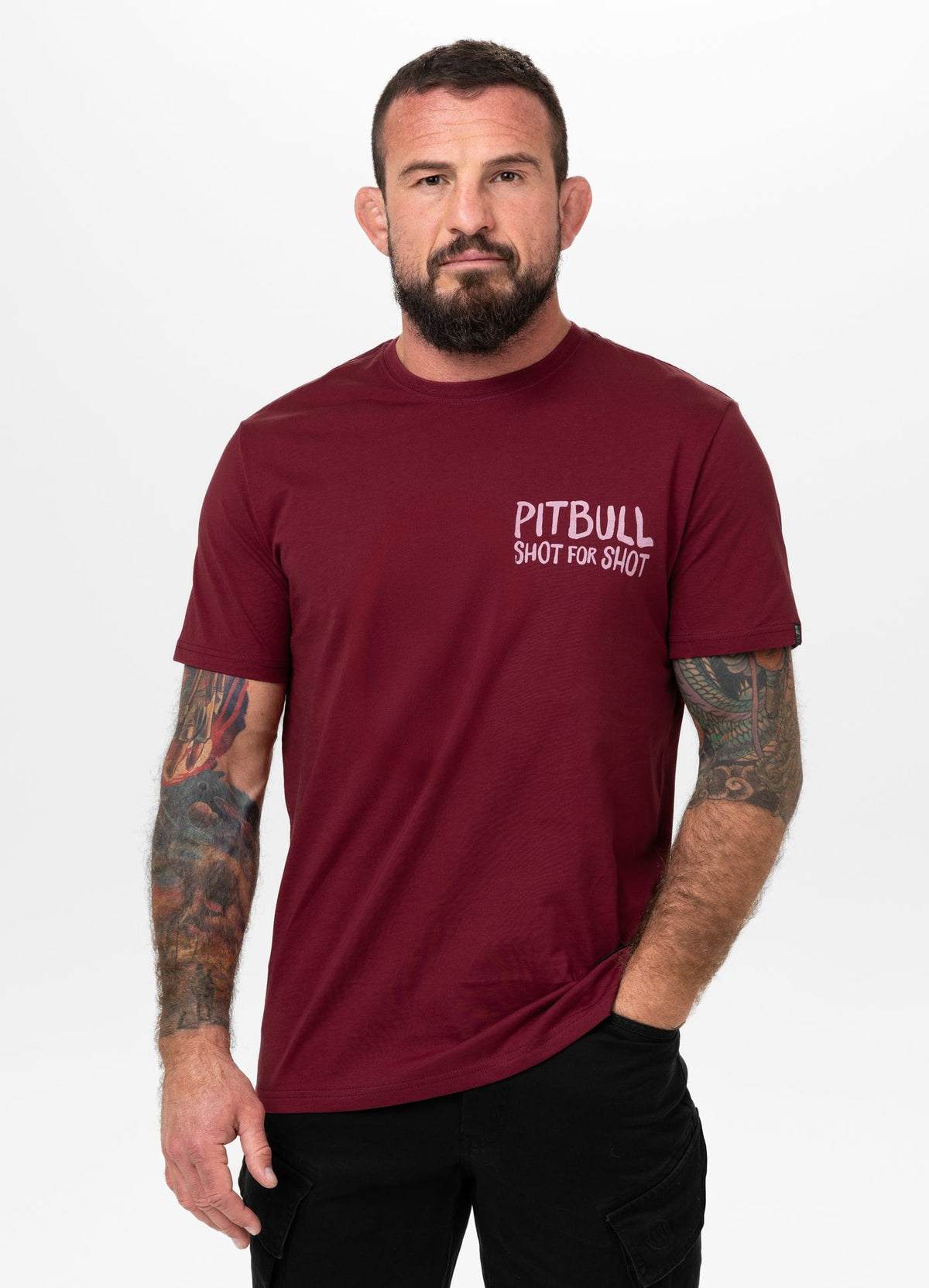 Men&#39;s T-Shirt SHOT FOR SHOT - Burgundy