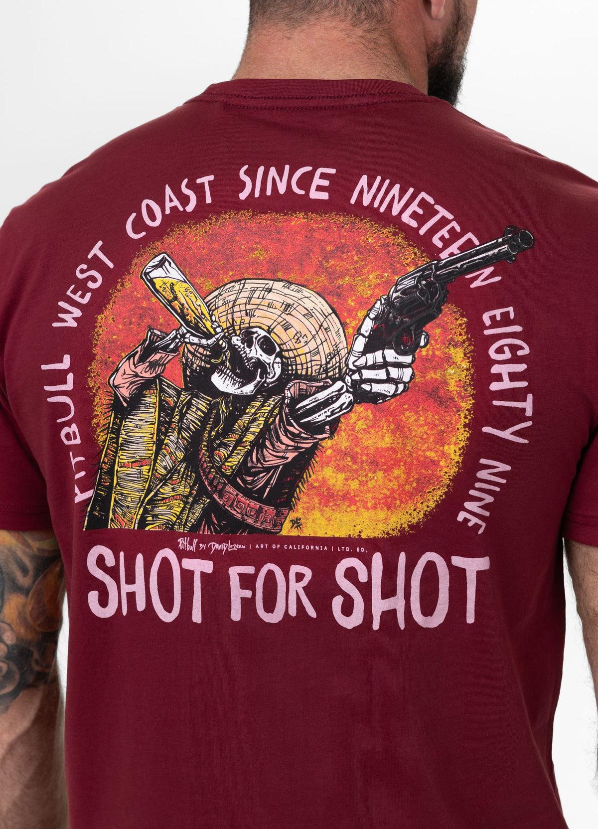 Men&#39;s T-Shirt SHOT FOR SHOT - Burgundy