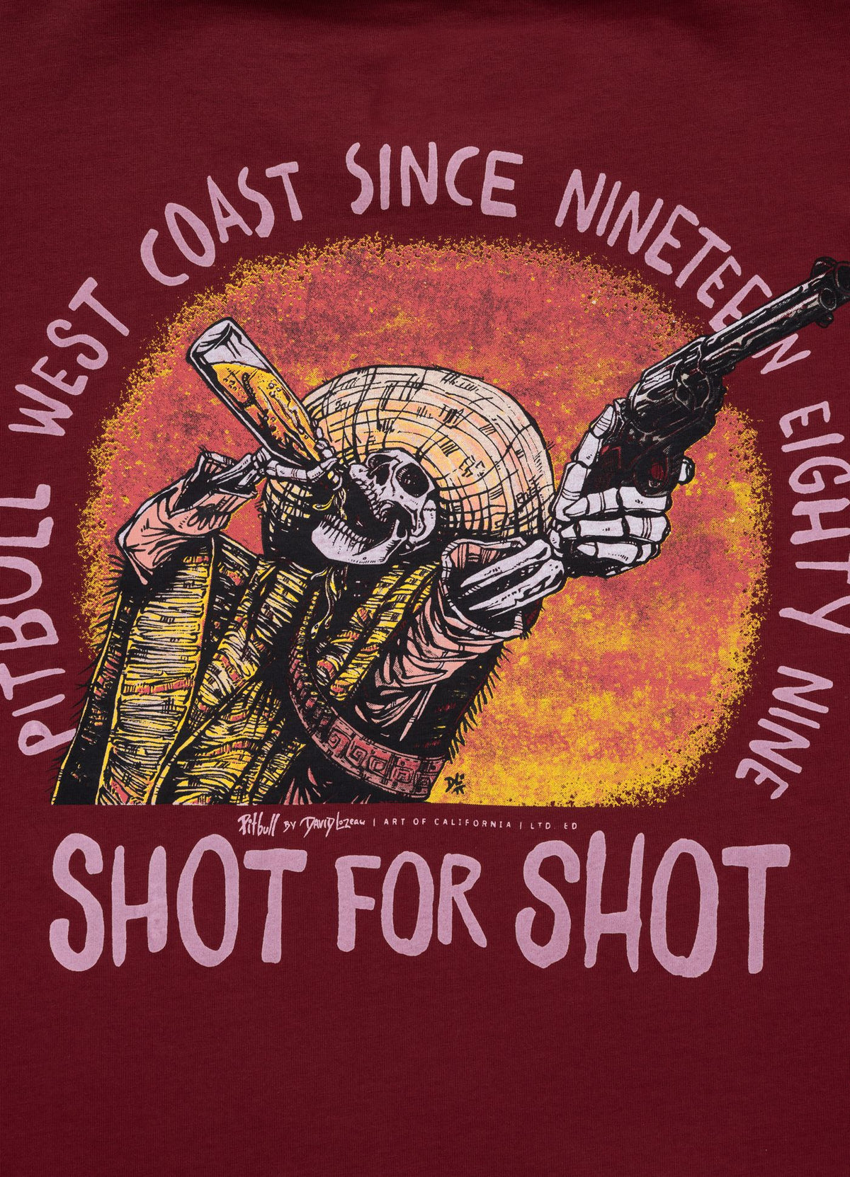 Men&#39;s T-Shirt SHOT FOR SHOT - Burgundy