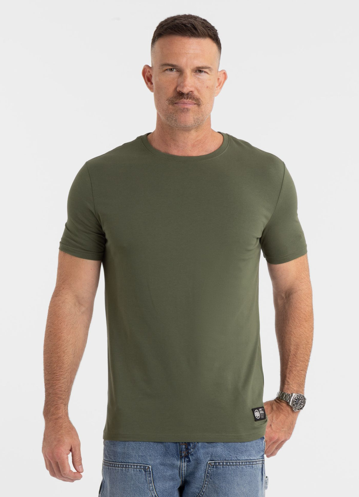Men&#39;s T-Shirt Slim Fit NO LOGO - Olive