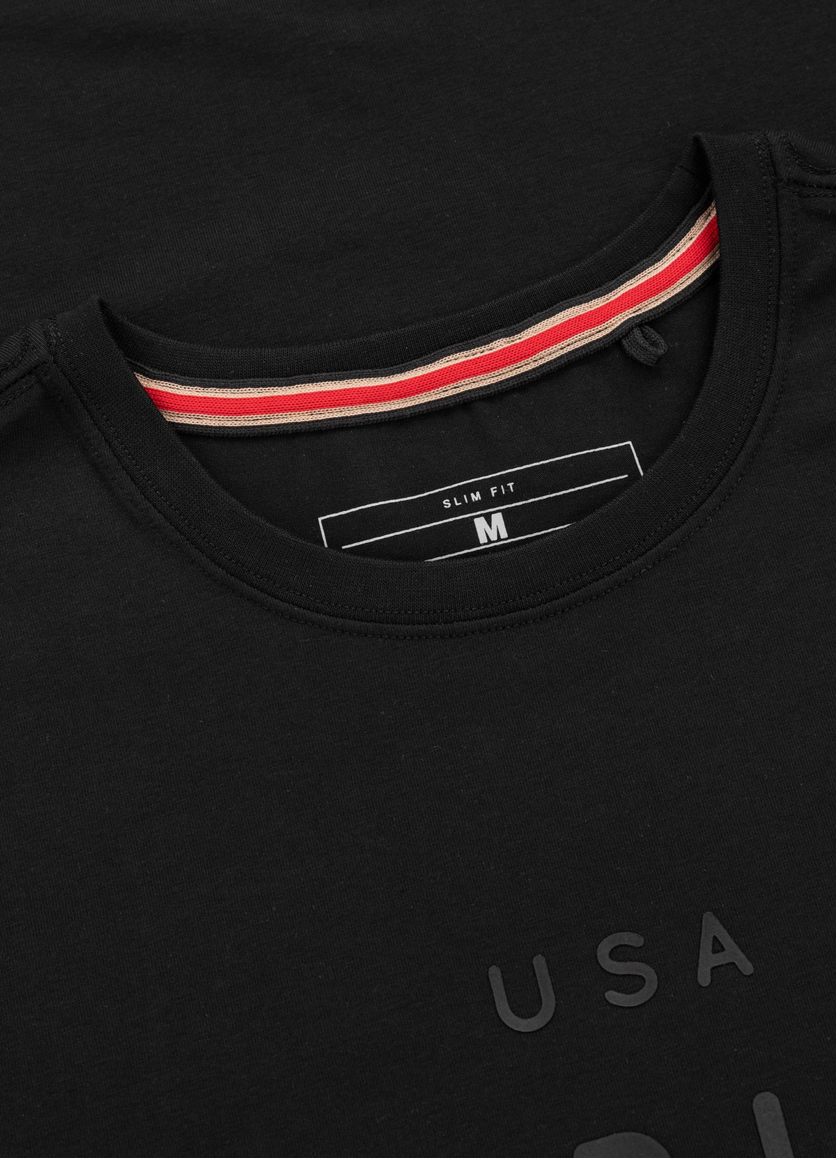 Men&#39;s T-Shirt Slim Fit USA CAL - Black
