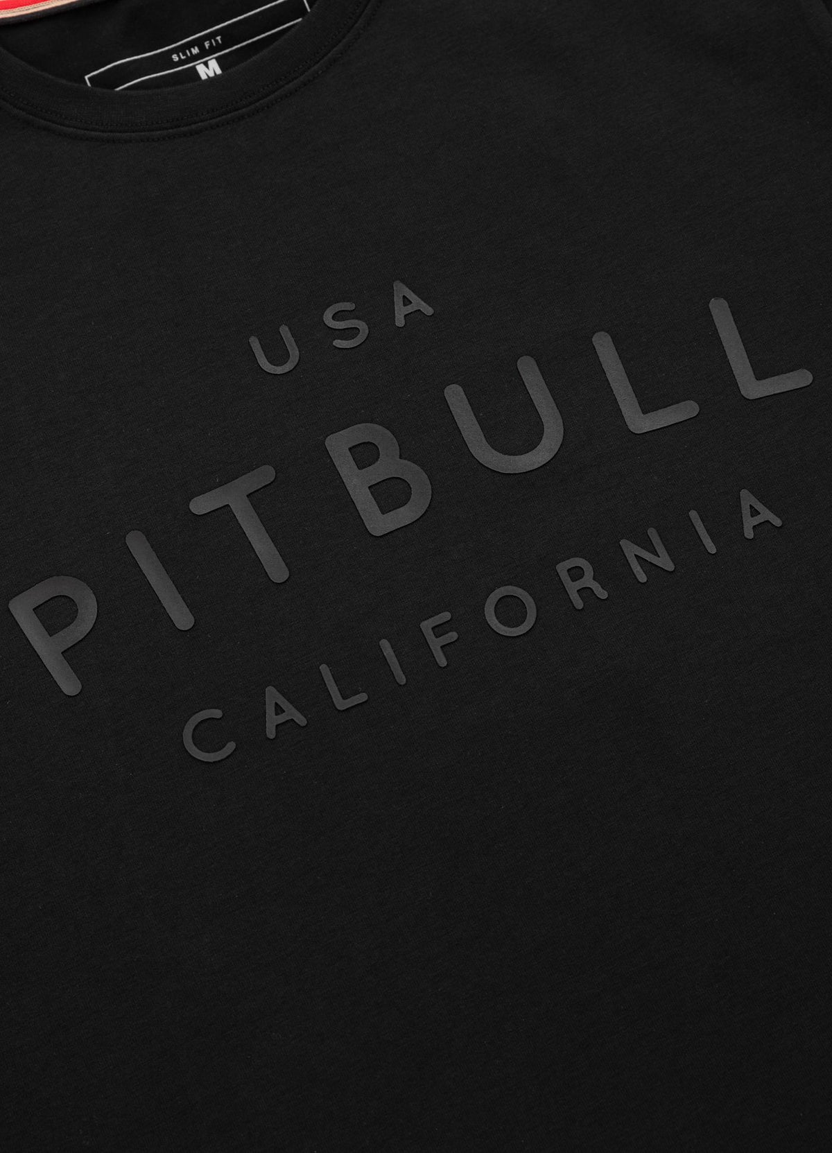 Men&#39;s T-Shirt Slim Fit USA CAL - Black
