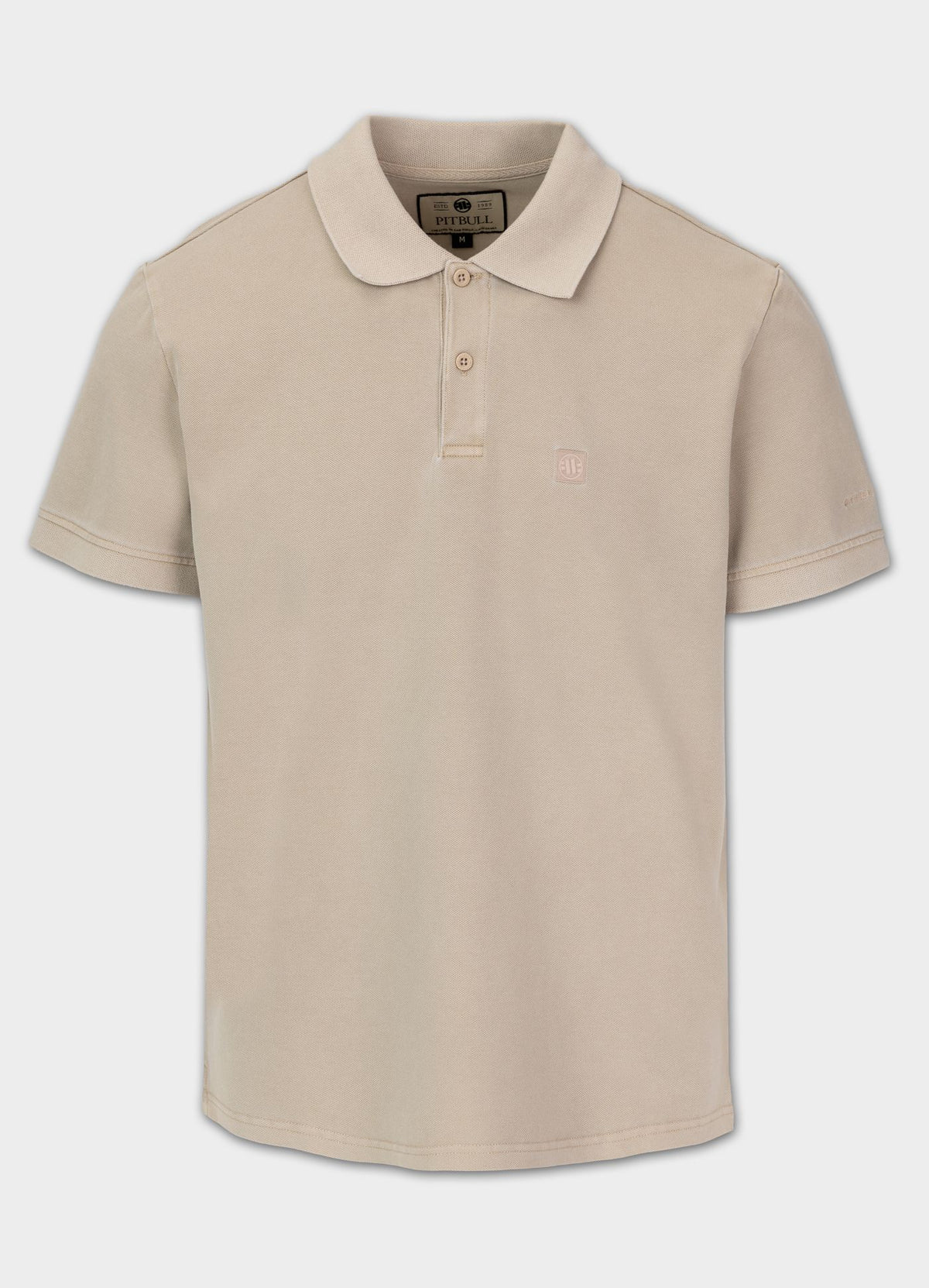 Polo shirt Denim Washed Pique SMALL LOGO - Sand