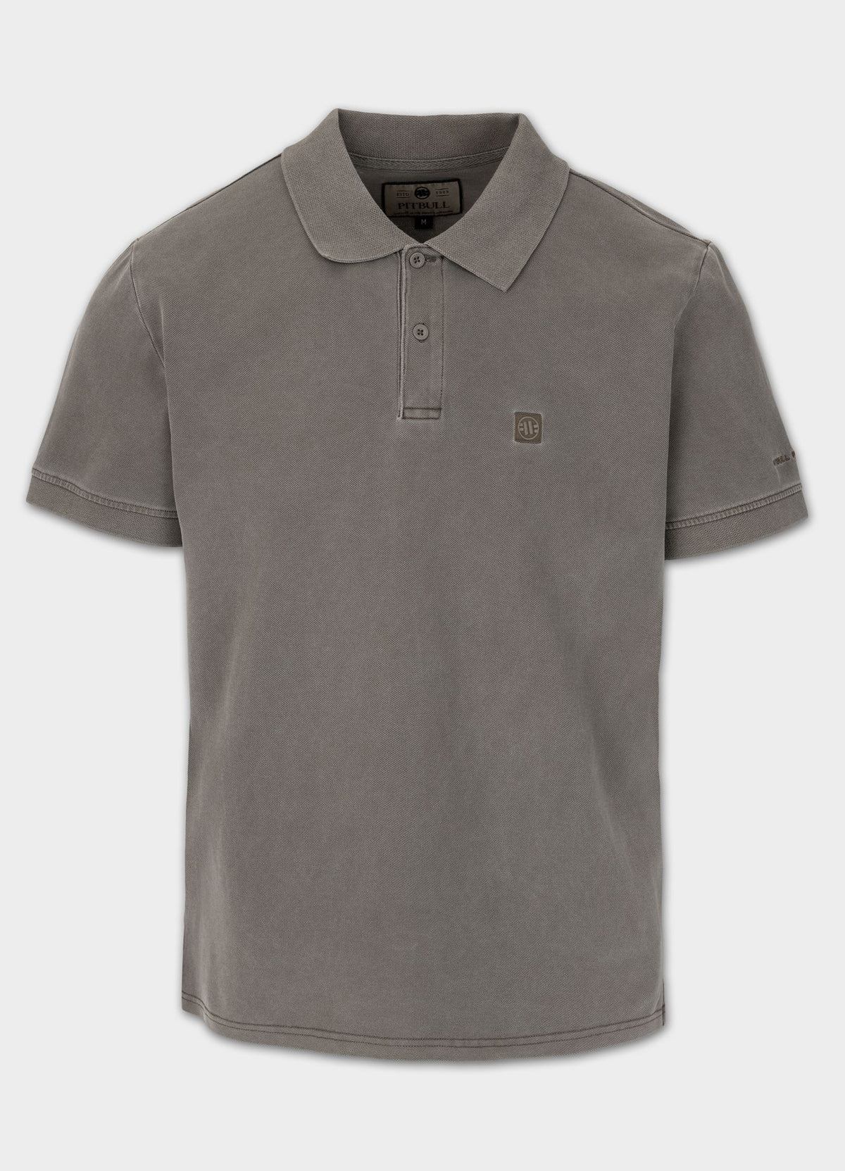 Polo shirt Denim Washed Pique SMALL LOGO - Dark brown