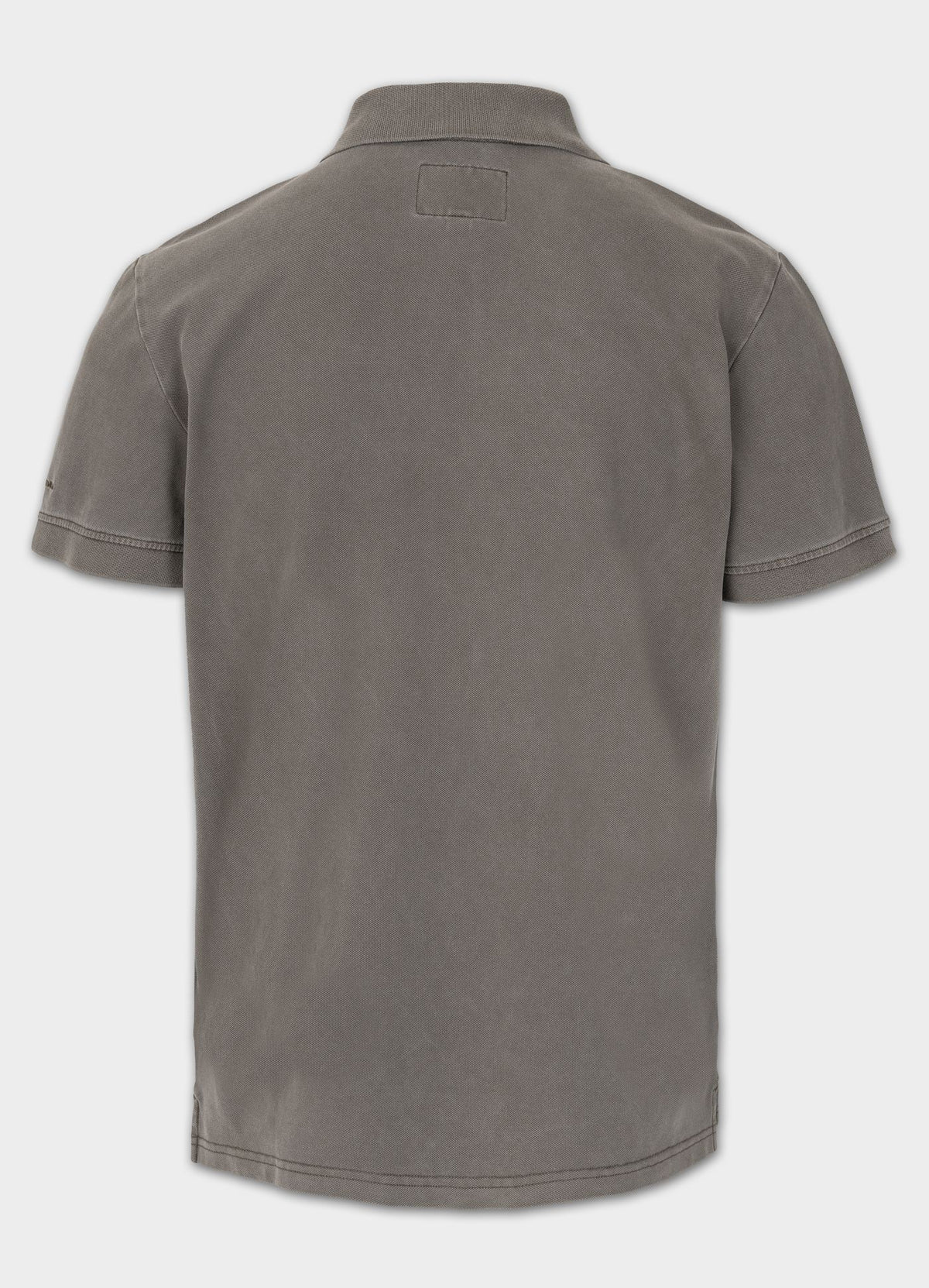 Polo shirt Denim Washed Pique SMALL LOGO - Dark brown