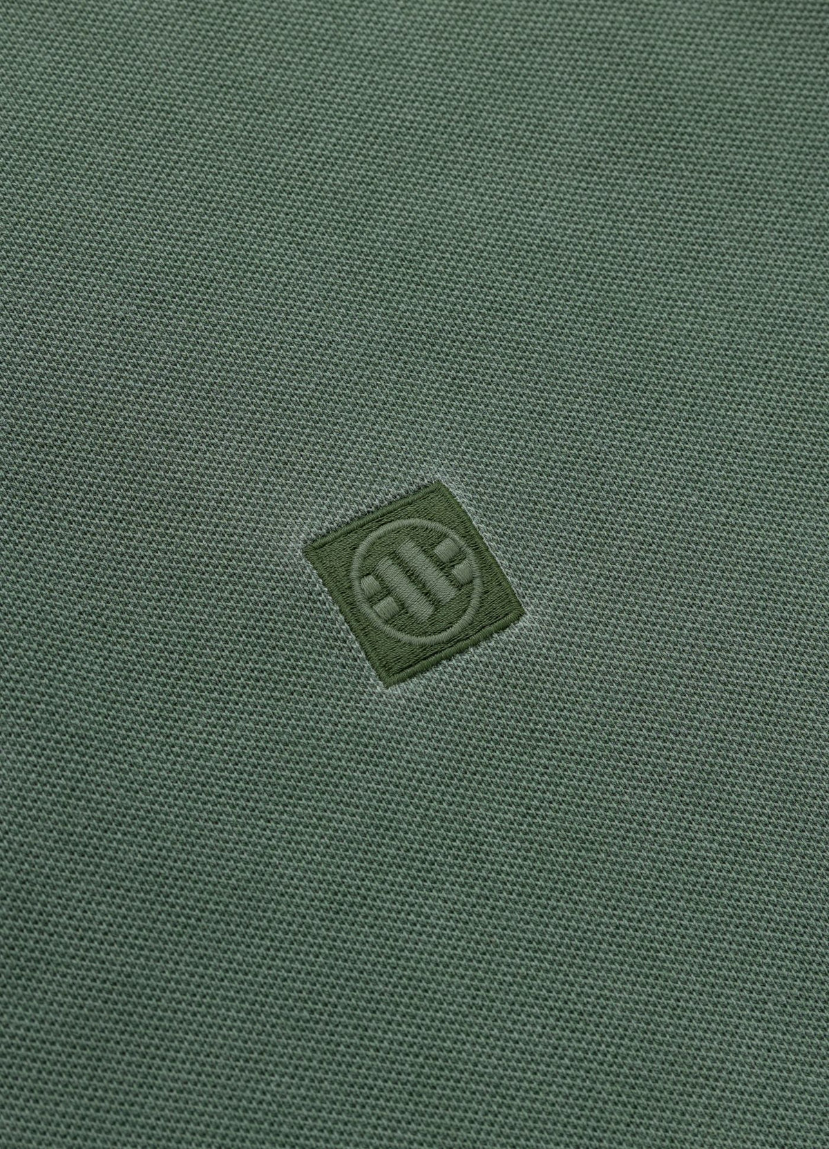 Polo shirt Denim Washed Pique SMALL LOGO - Sage green
