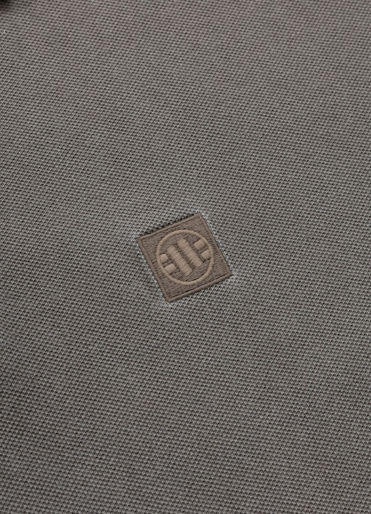 Polo shirt Denim Washed Pique SMALL LOGO - Dark brown
