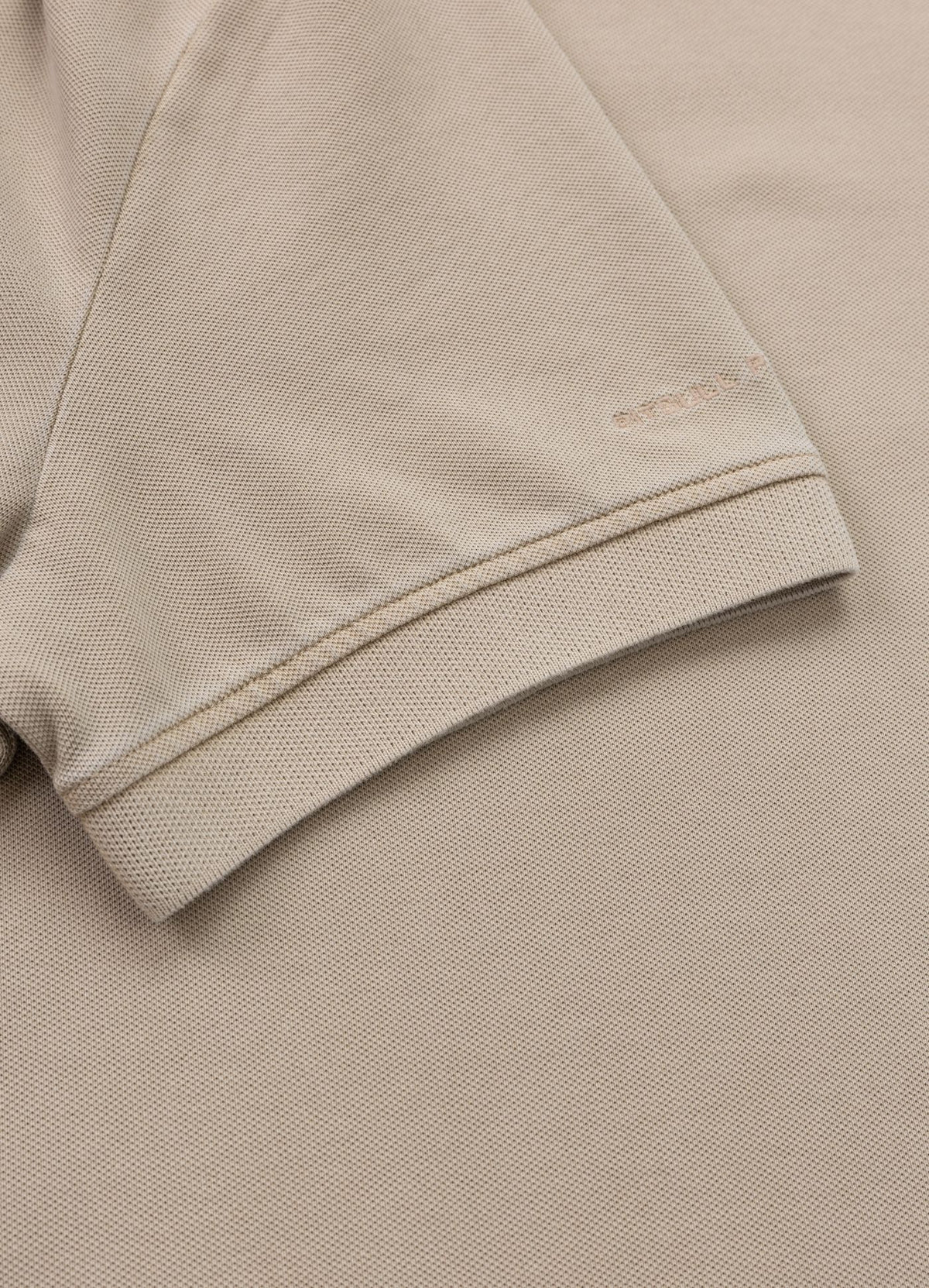 Polo shirt Denim Washed Pique SMALL LOGO - Sand