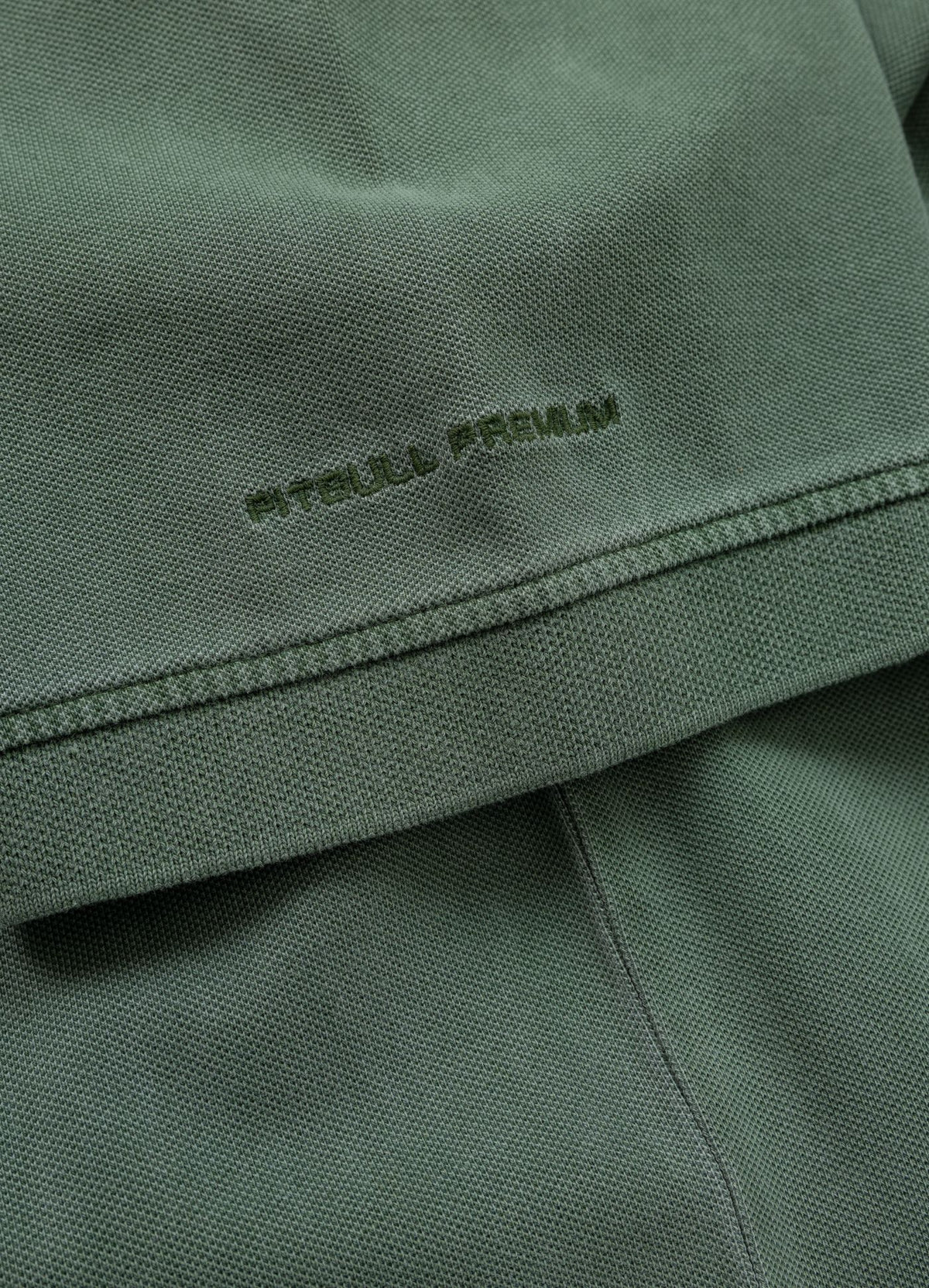 Polo shirt Denim Washed Pique SMALL LOGO - Sage green