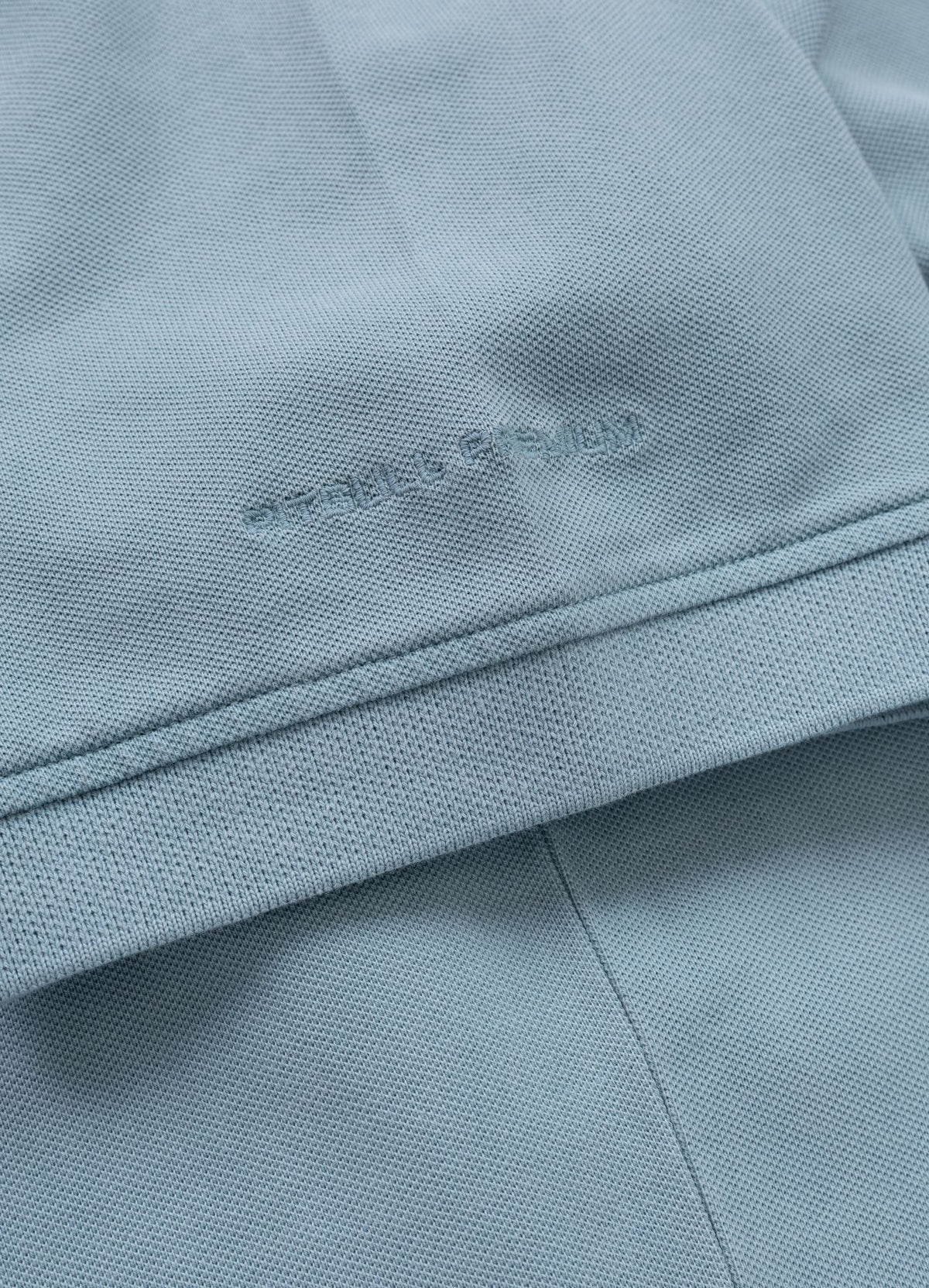 Polo shirt Denim Washed Pique SMALL LOGO - Light blue