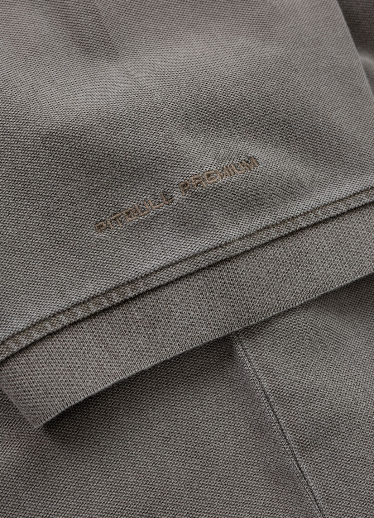 Polo shirt Denim Washed Pique SMALL LOGO - Dark brown