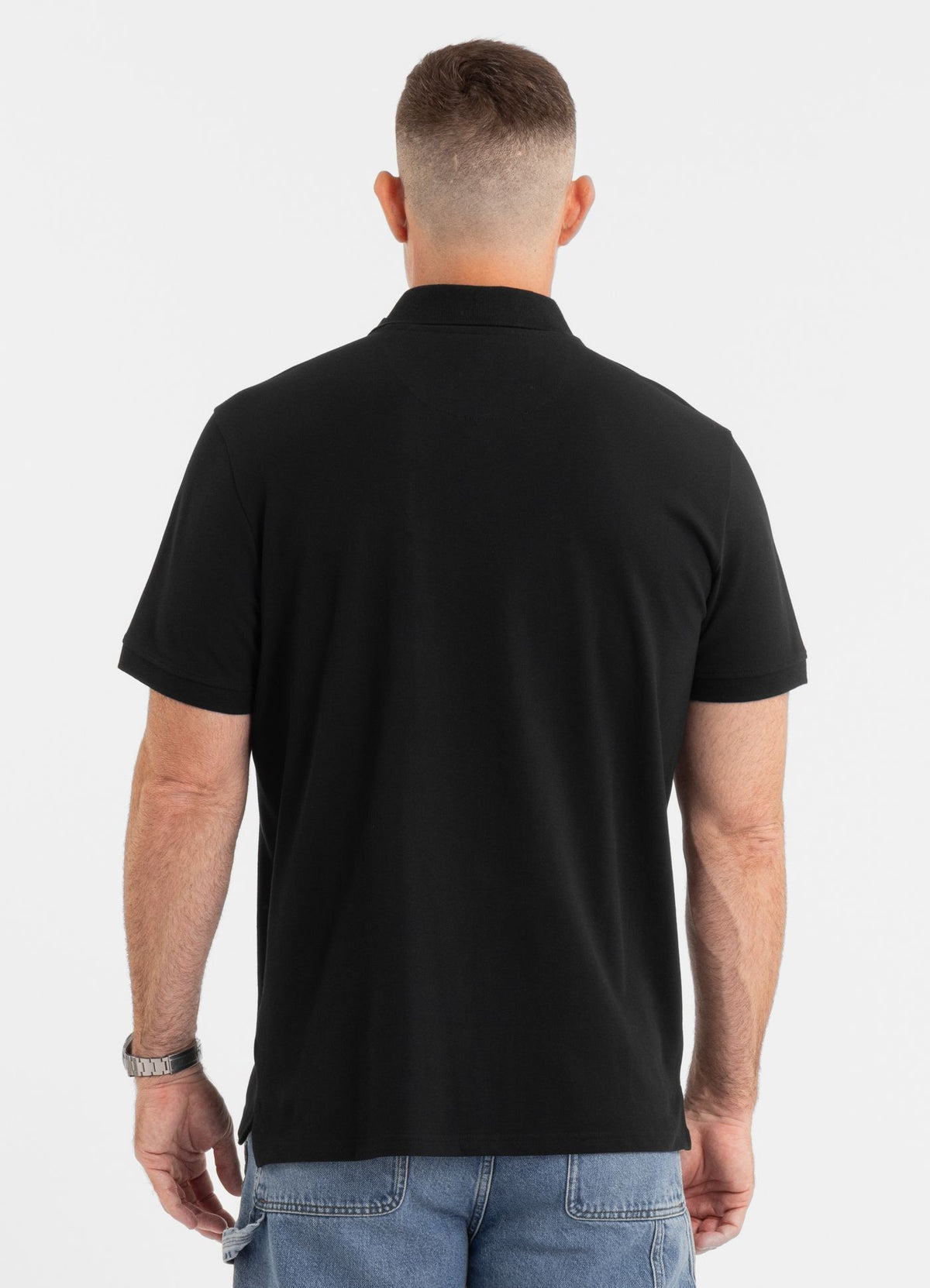 Men&#39;s Polo shirt Pique Regular - Black
