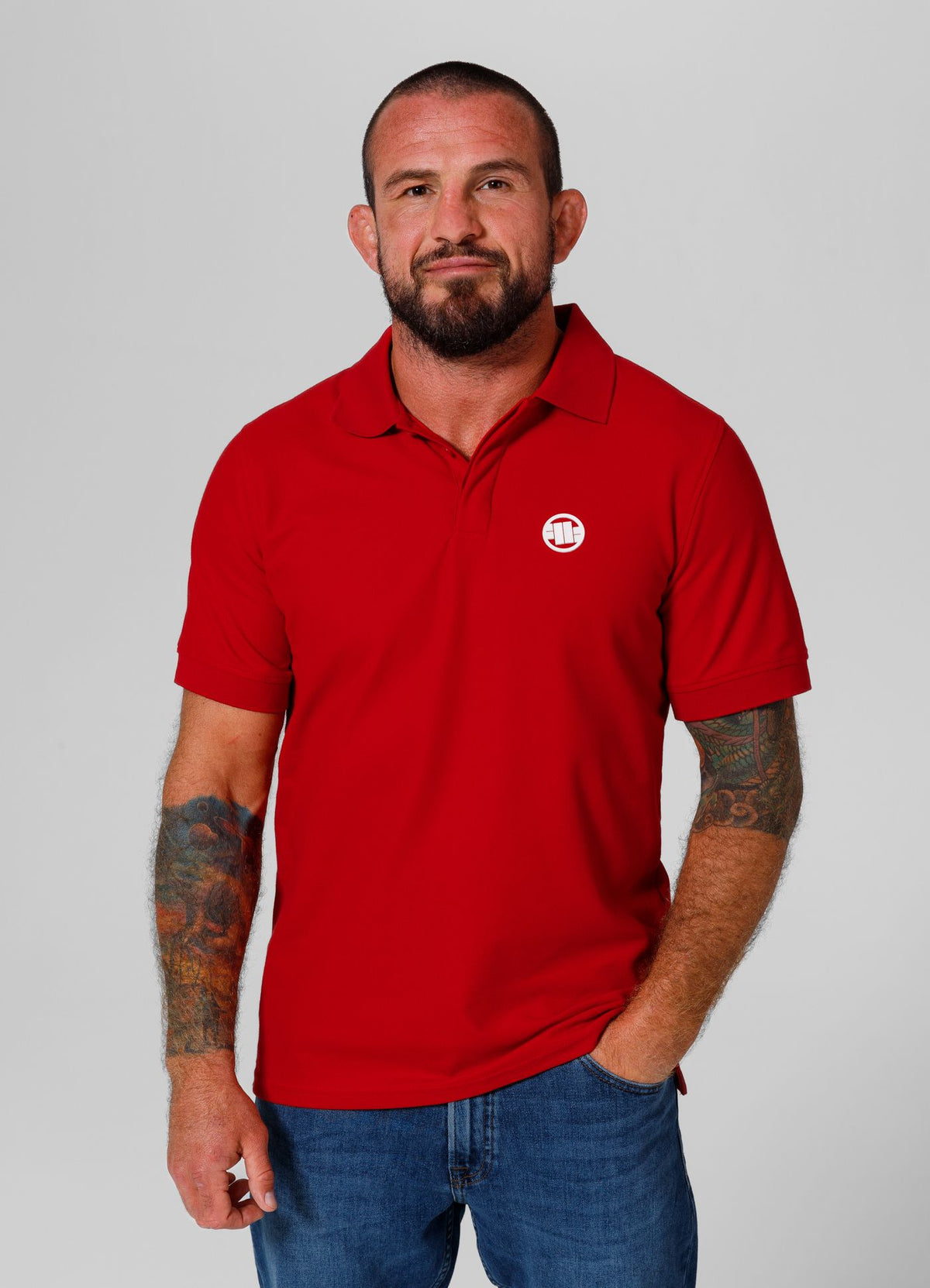 Men&#39;s Polo shirt Pique Rockey - Red