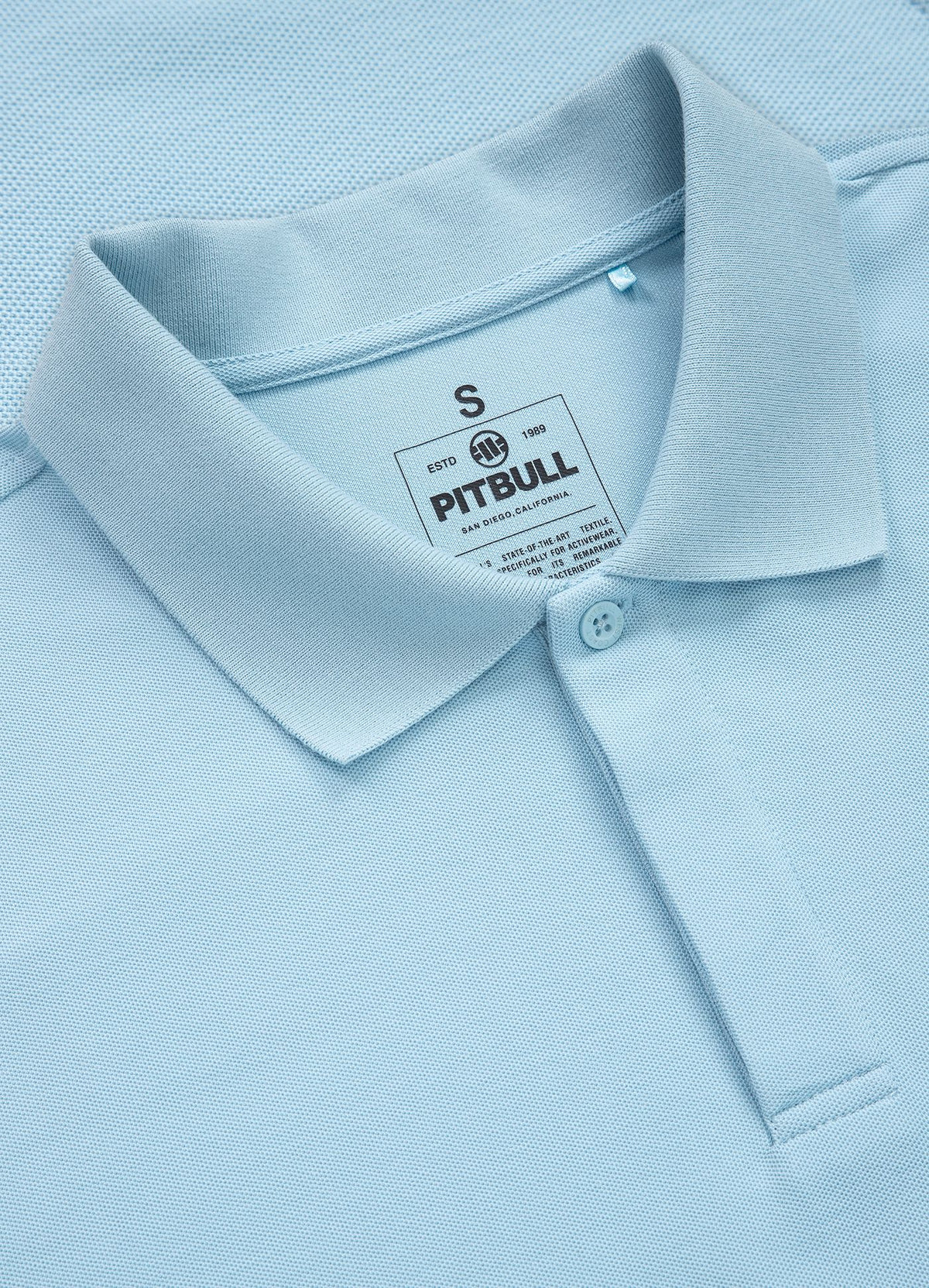 Men's Polo shirt Pique Rockey - Light blue