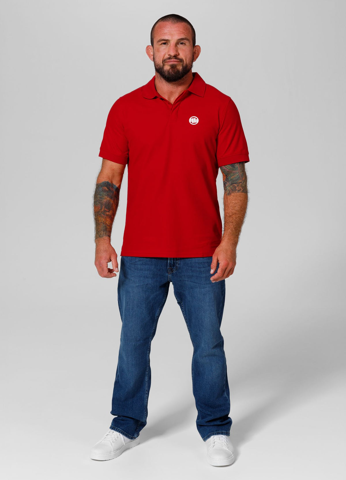 Men&#39;s Polo shirt Pique Rockey - Red