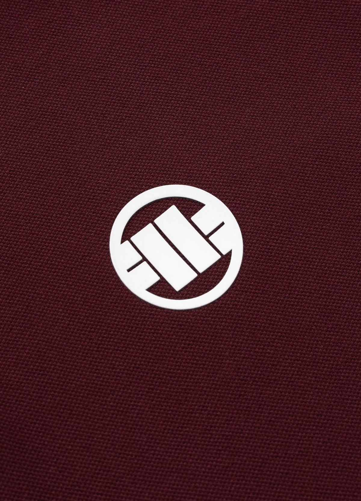 Men&#39;s Polo shirt Pique Stripes Regular - Dark burgundy