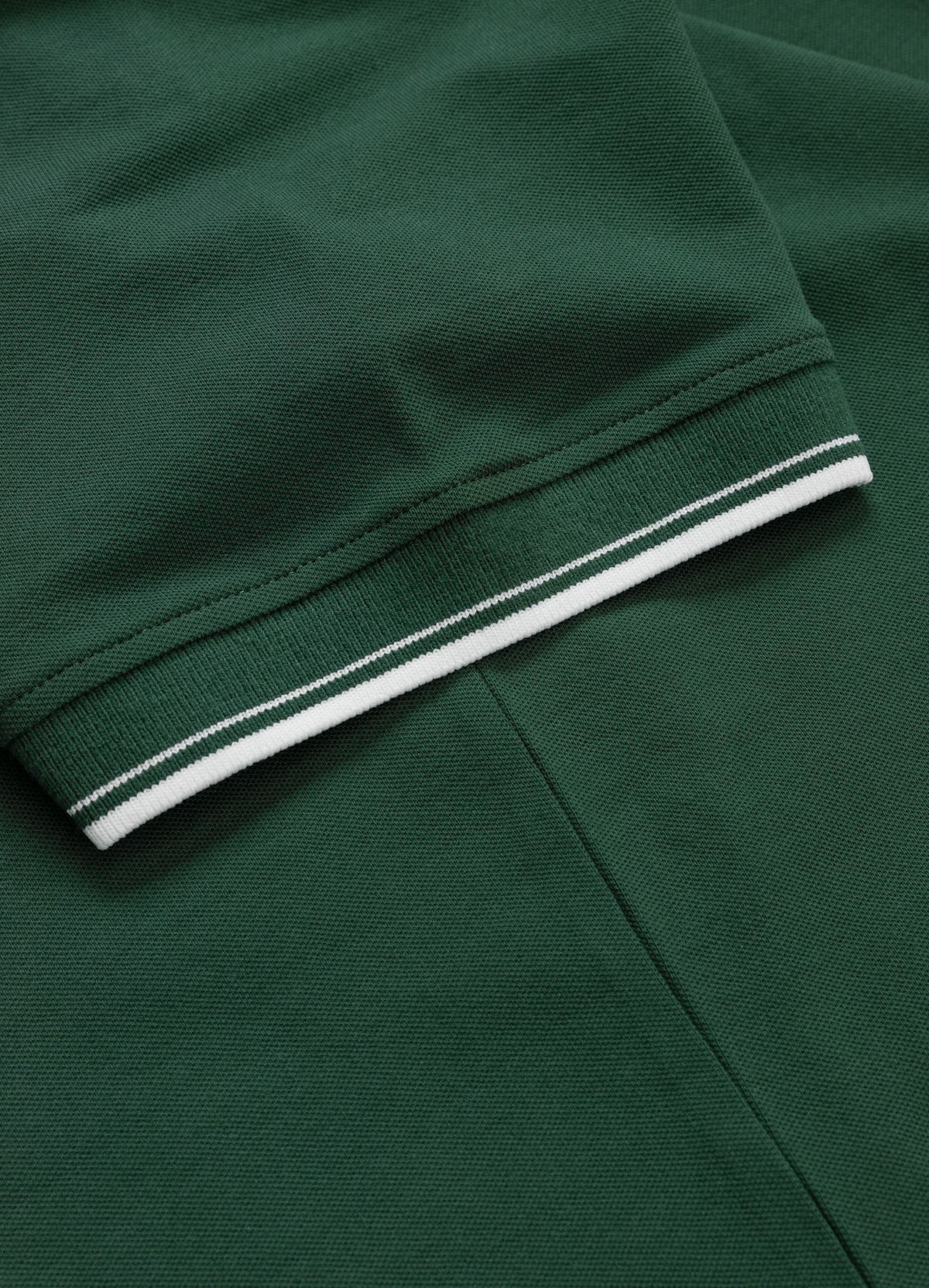 Men&#39;s Polo shirt Pique Stripes Regular - Jade green