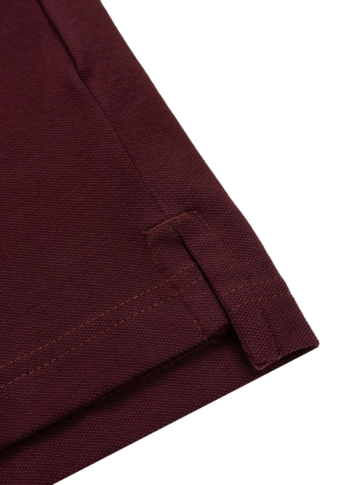 Men&#39;s Polo shirt Pique Stripes Regular - Dark burgundy