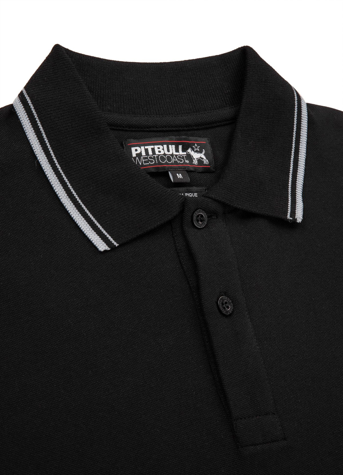 Men&#39;s Polo shirt Pique Stripes Regular - Black