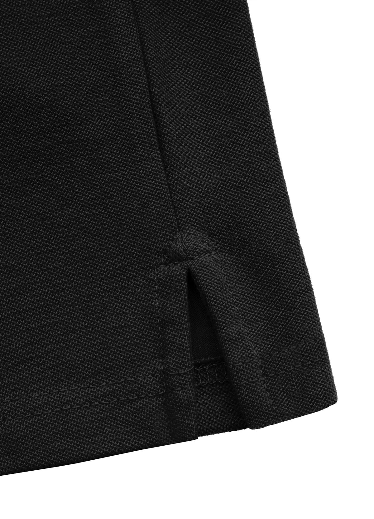 Men&#39;s Polo shirt Pique Stripes Regular - Black