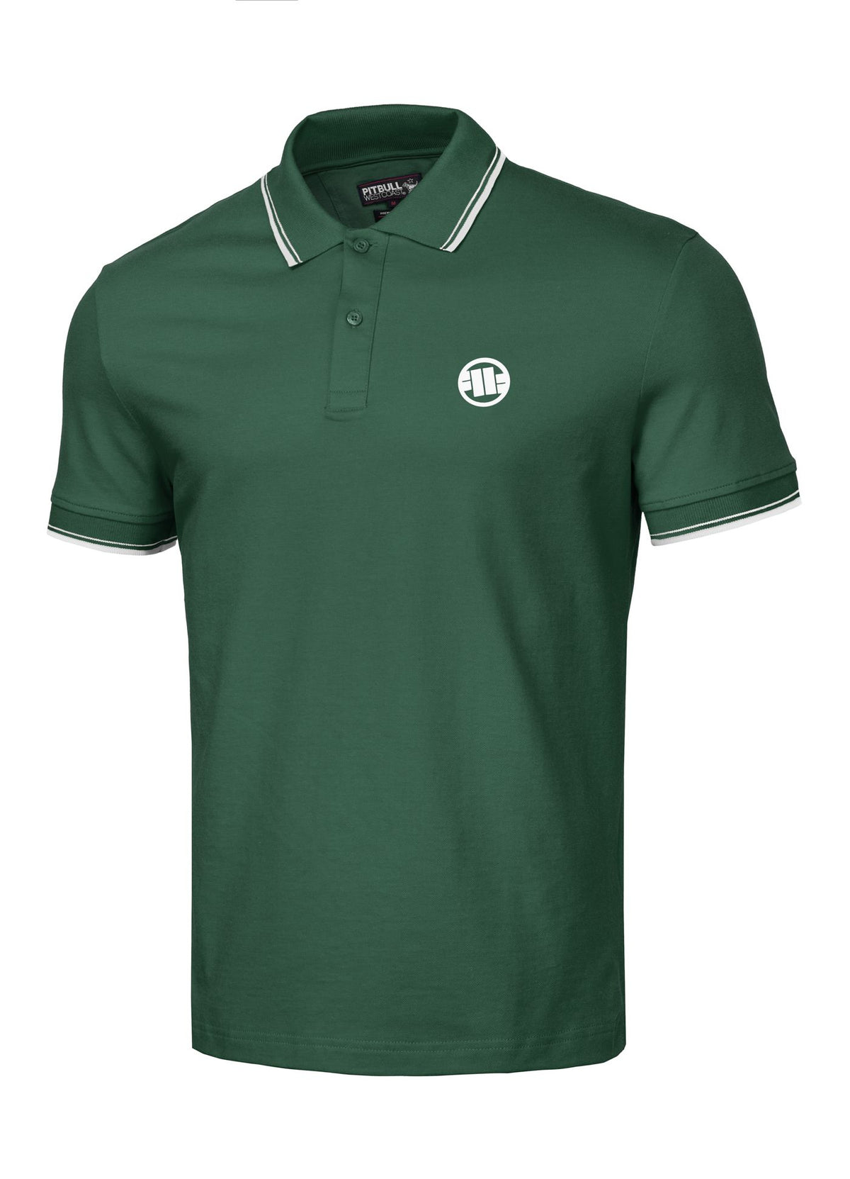 Men&#39;s Polo shirt Pique Stripes Regular - Jade green