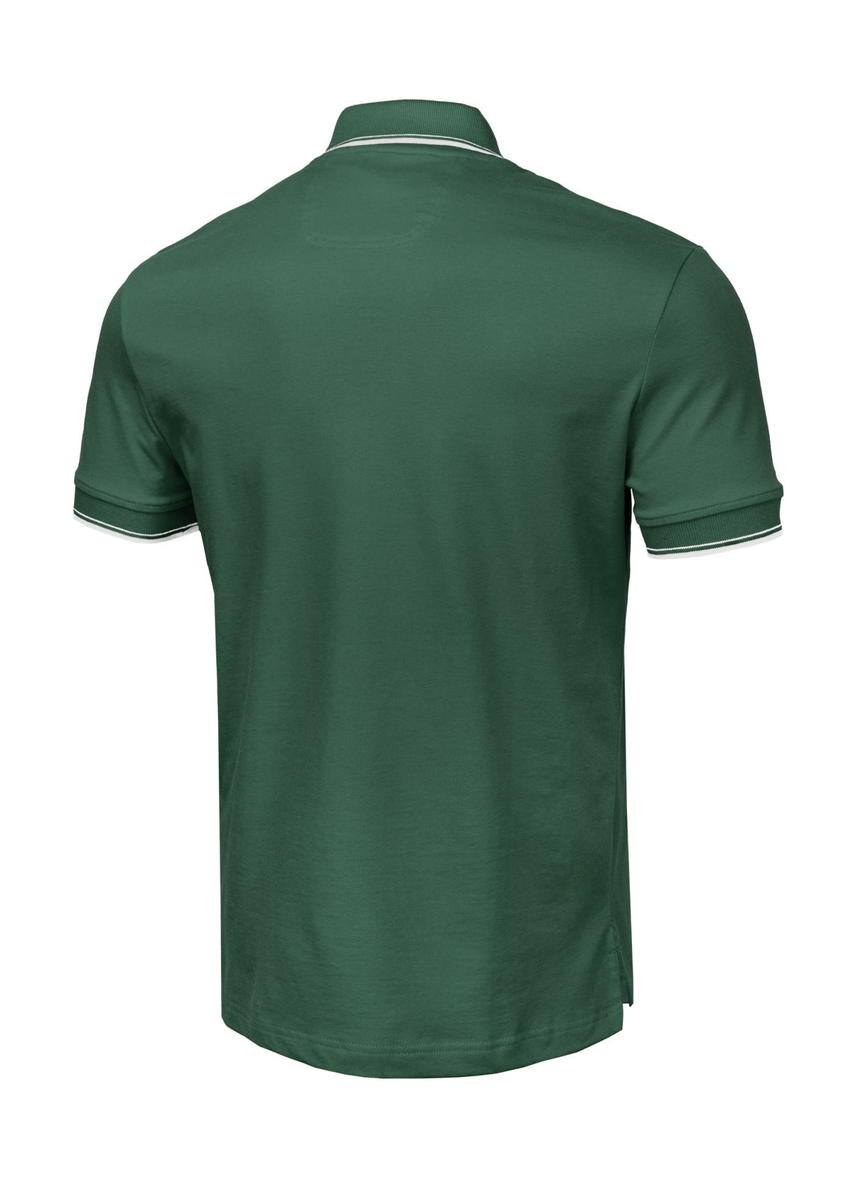 Men&#39;s Polo shirt Pique Stripes Regular - Jade green