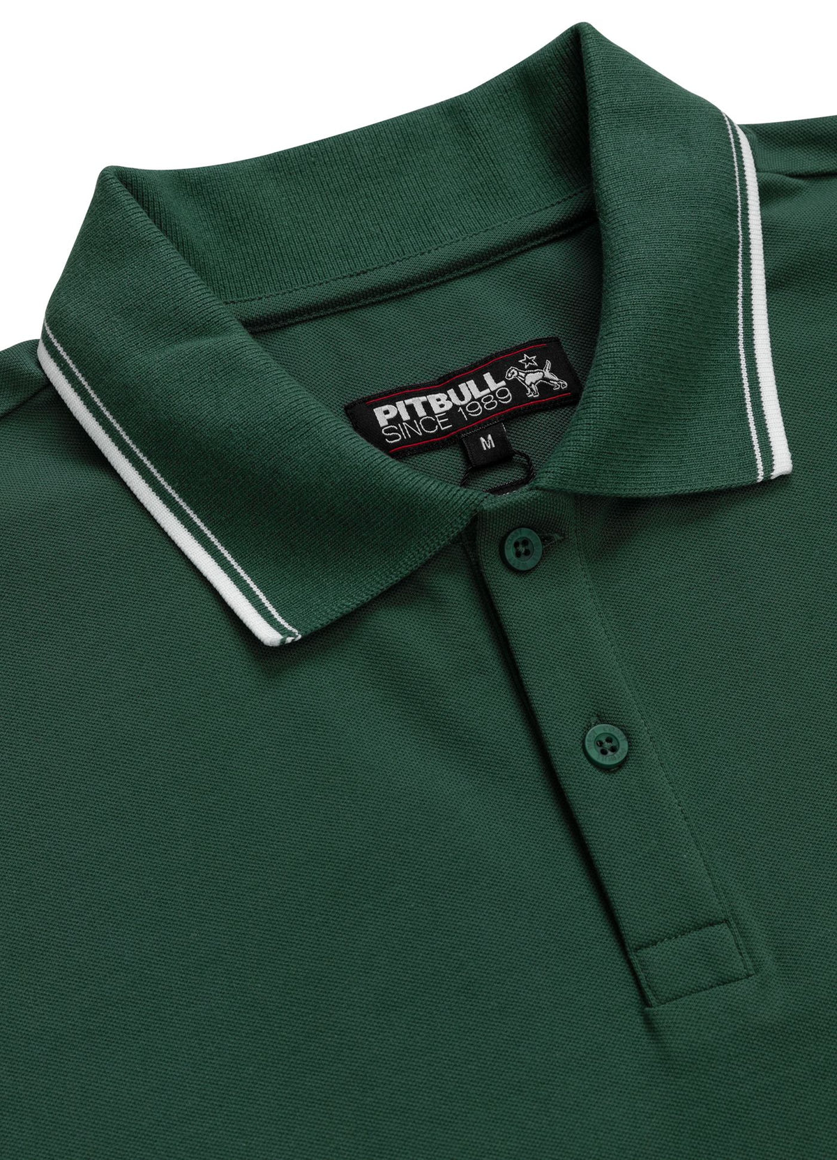 Men&#39;s Polo shirt Pique Stripes Regular - Jade green