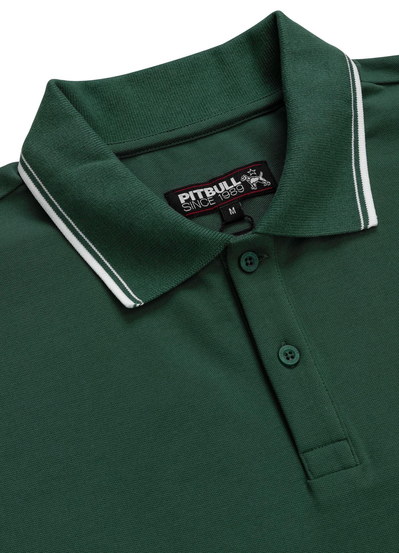 Buy Men's Polo shirt Pique Stripes Regular - Jade green