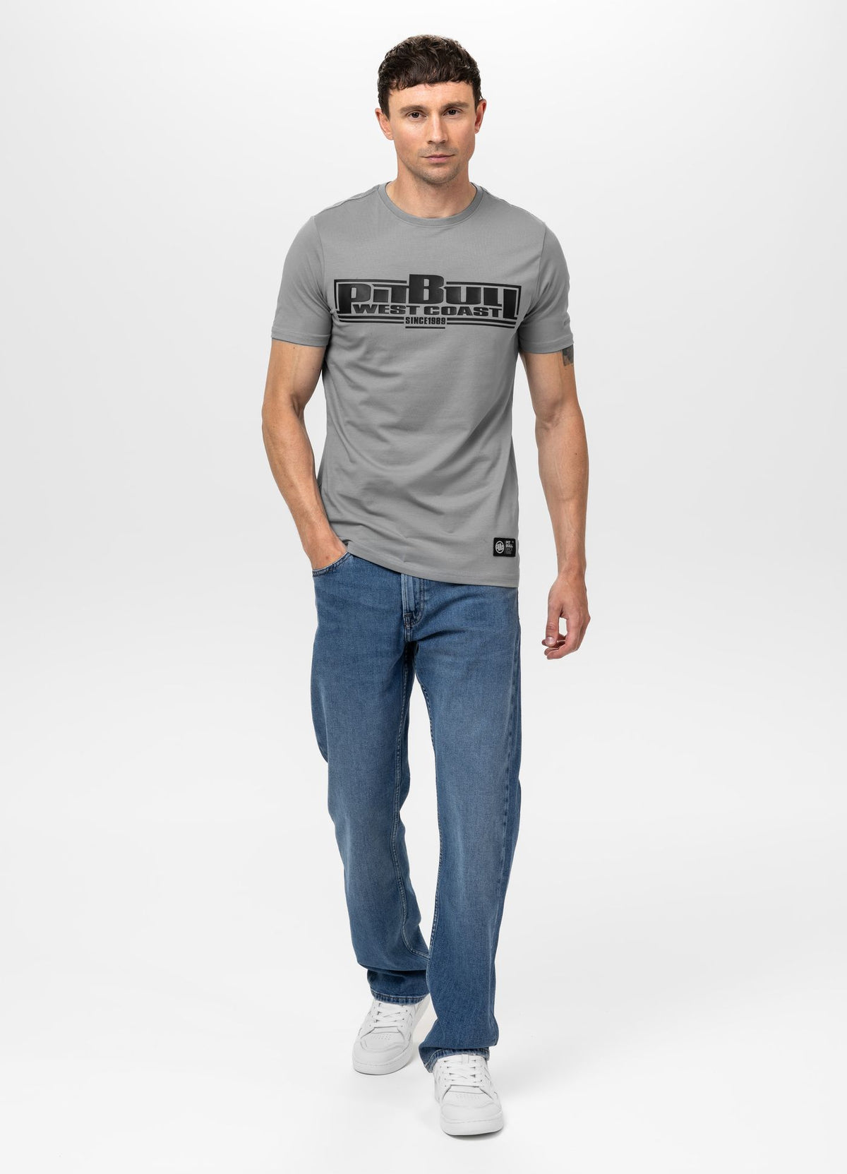 Men&#39;s T-Shirt Slim Fit Classic Boxing - Olive