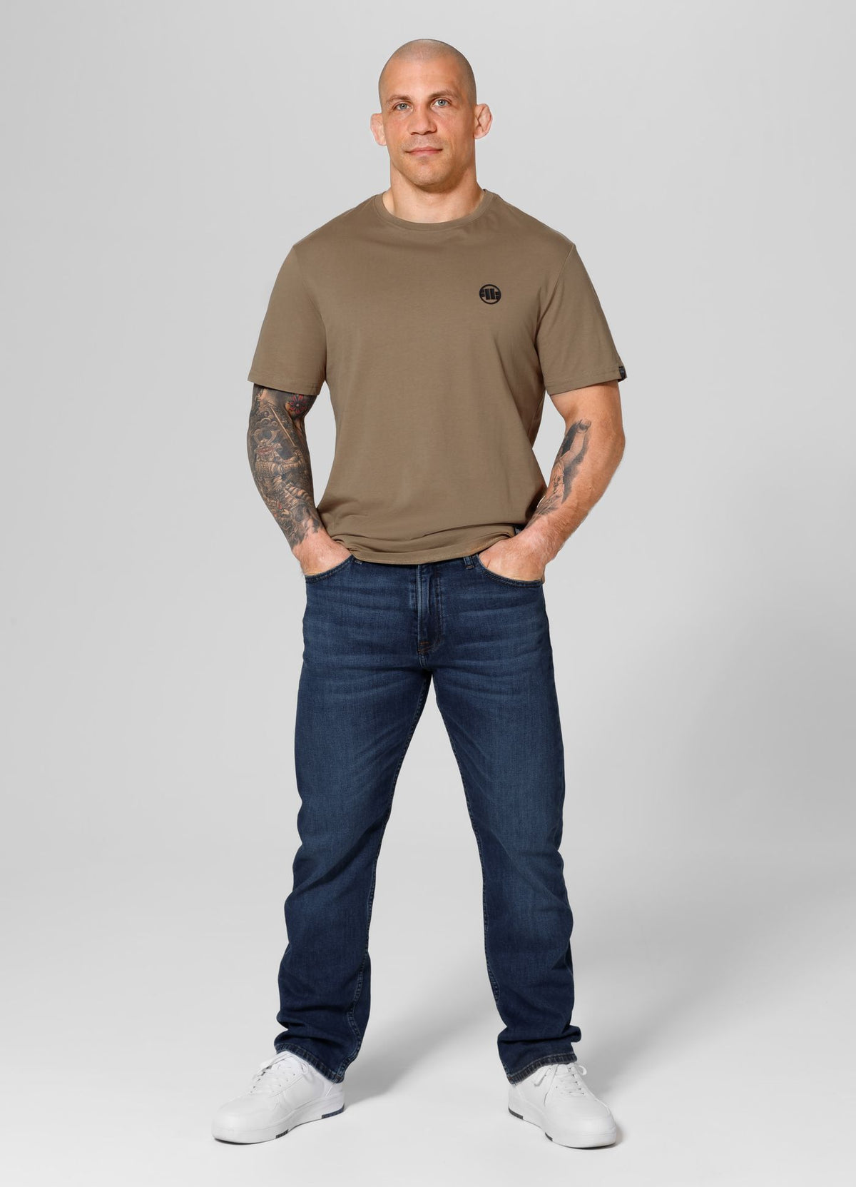 Men&#39;s T-Shirt SMALL LOGO - Coyote brown