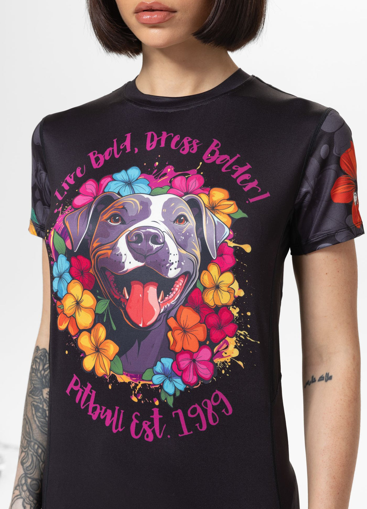 Women's Sports Shirt Mesh HAPPY-PIT - Black