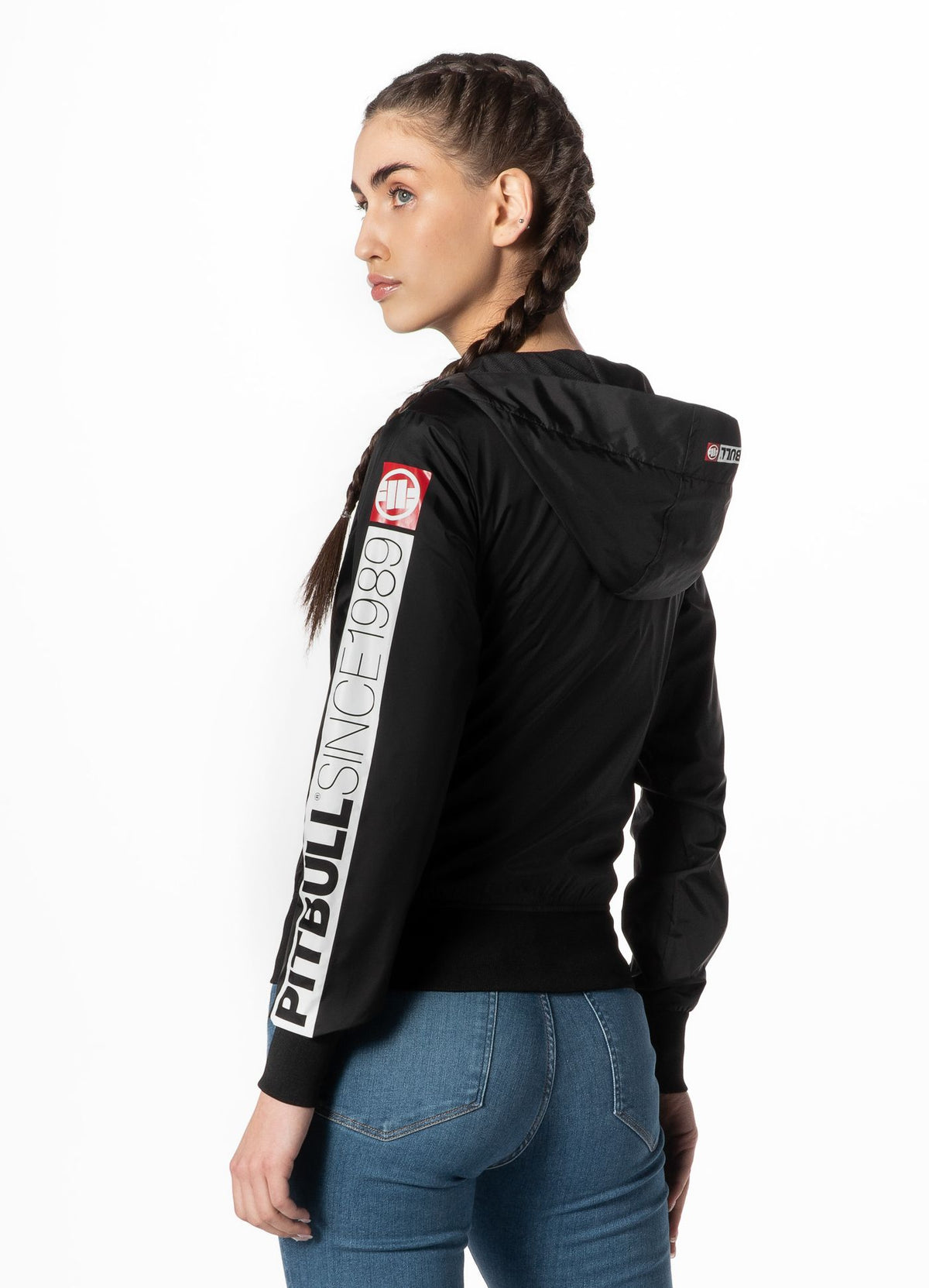 Women&#39;s transitional hooded jacket Aaricia Sleeve Logo