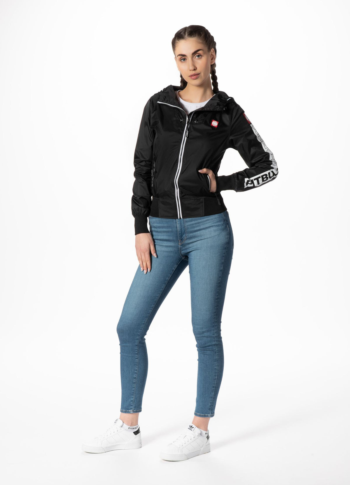 Women&#39;s transitional hooded jacket Aaricia Sleeve Logo