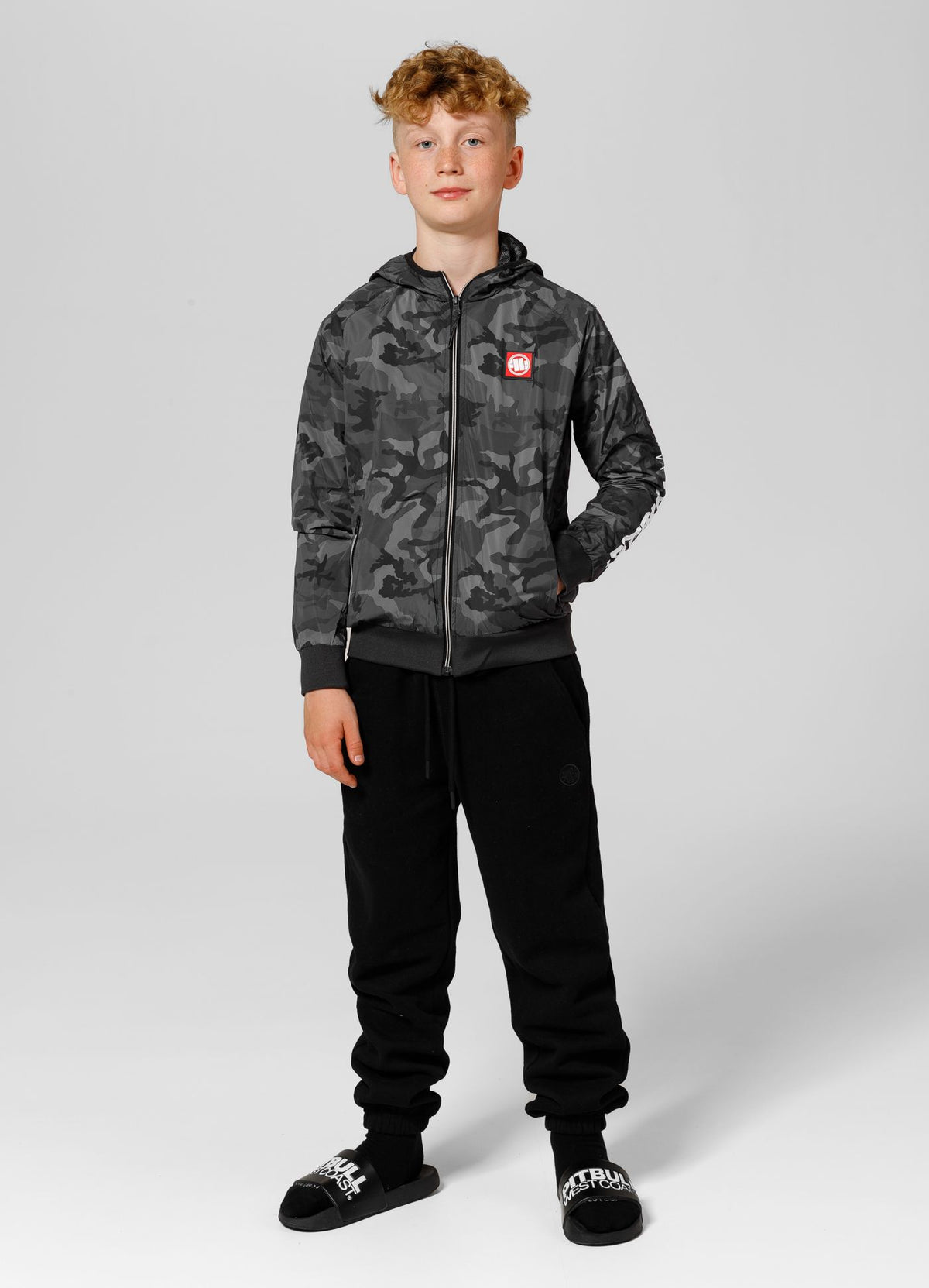 Kids transitional hooded jacket Athletic Sleeve Junior