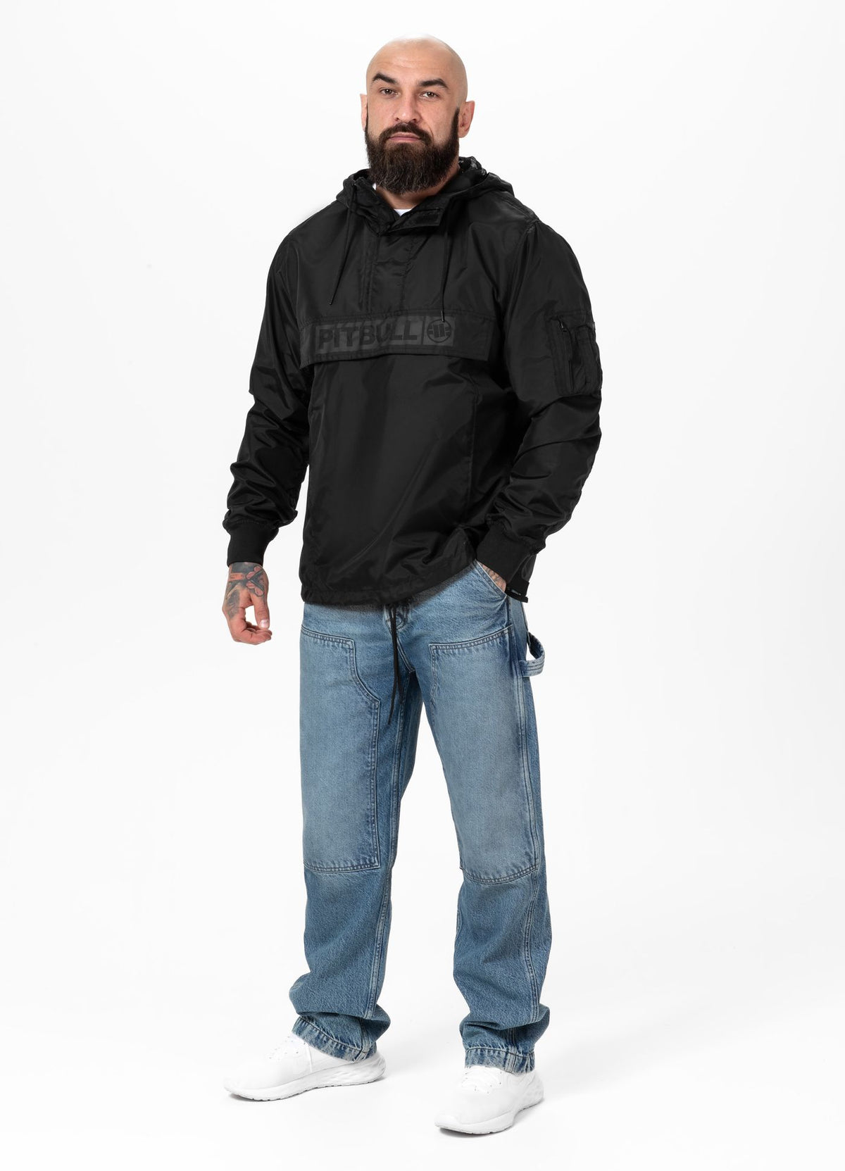 Men&#39;s Kangaroo hooded jacket Loring - Black