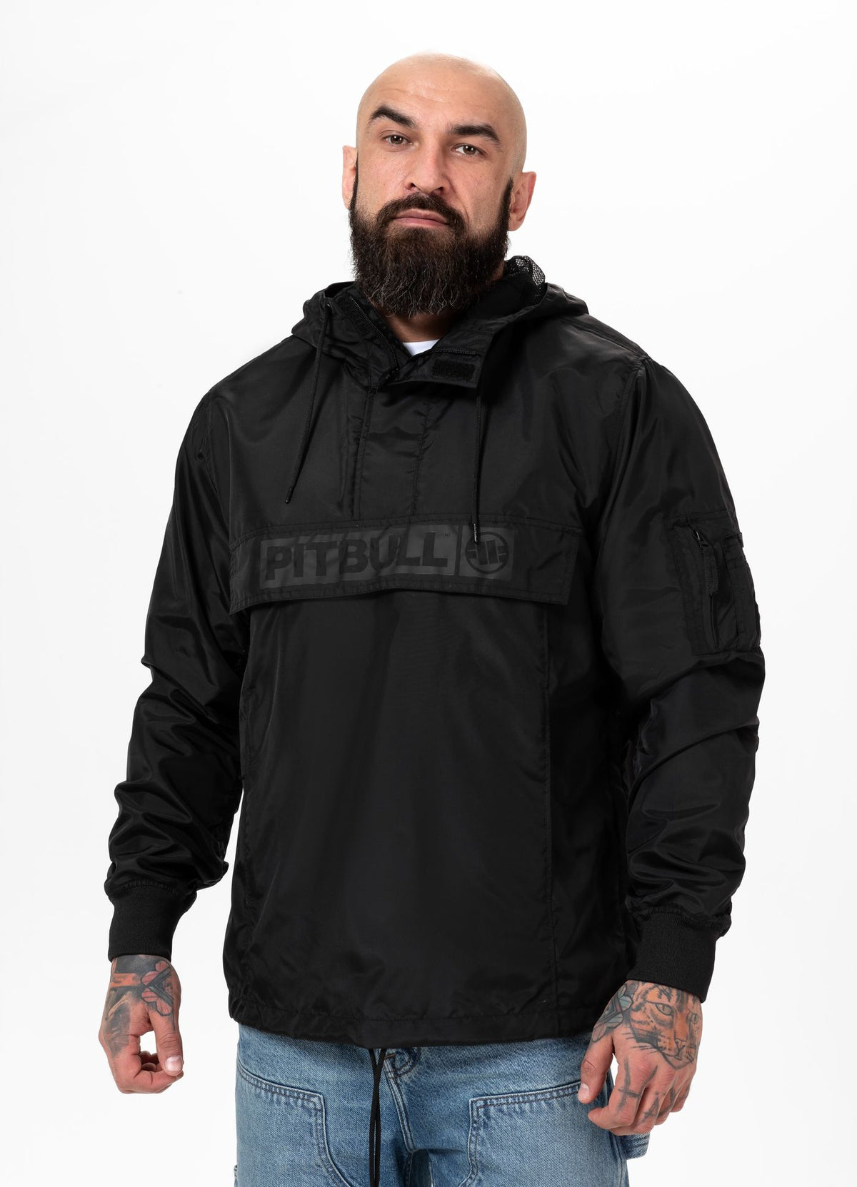 Men&#39;s Kangaroo hooded jacket Loring - Black