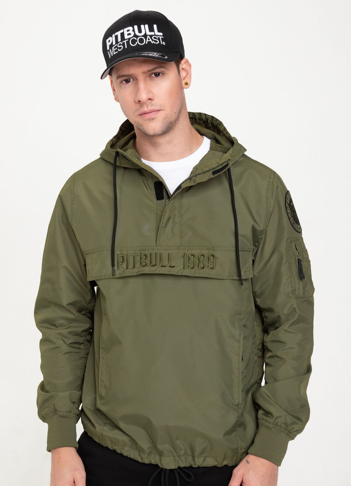 Men&#39;s Kangaroo hooded jacket Loring - Olive