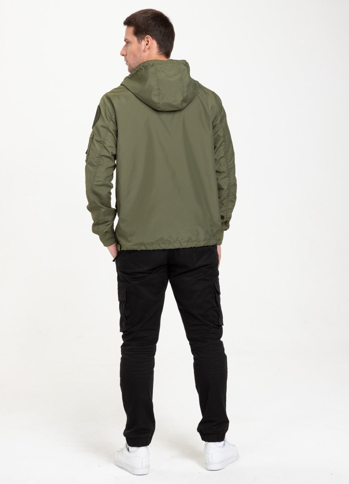 Men&#39;s Kangaroo hooded jacket Loring - Olive