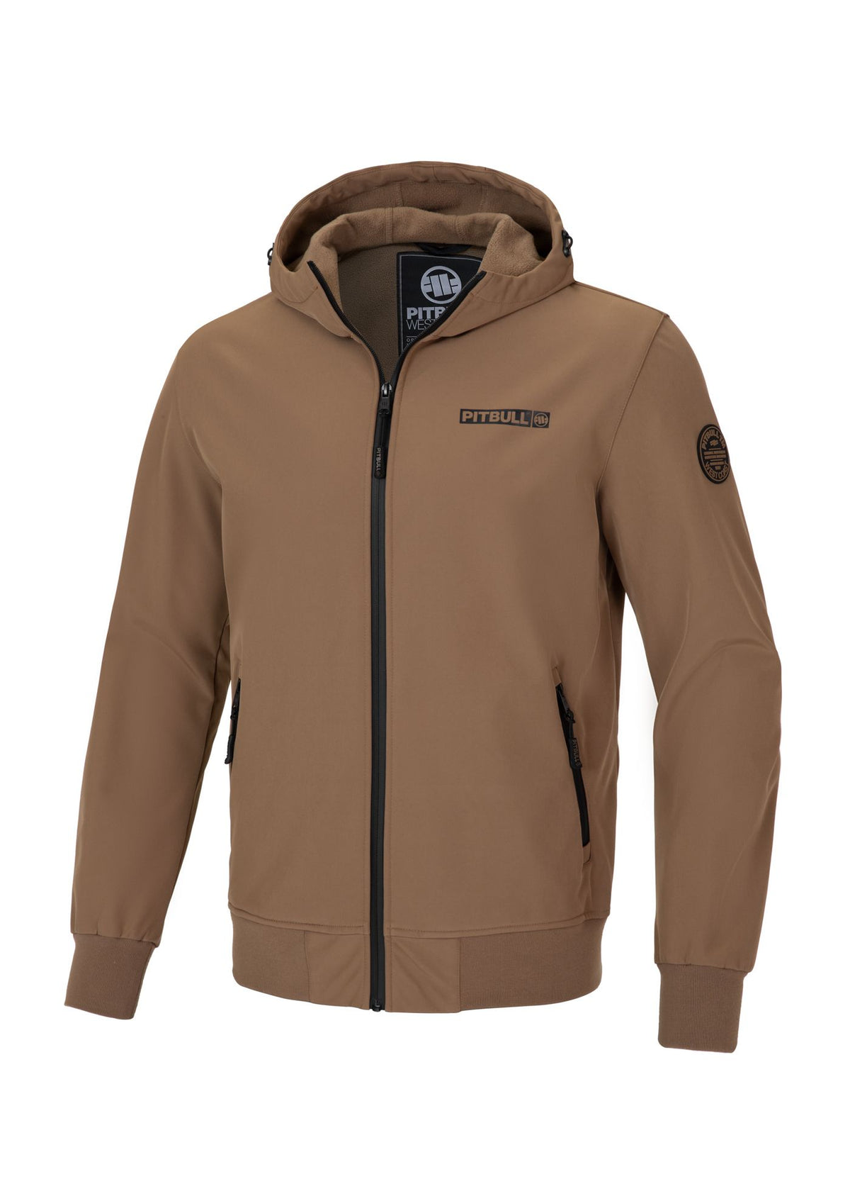 Men&#39;s hooded Softshell jacket Midway II - Coyote brown