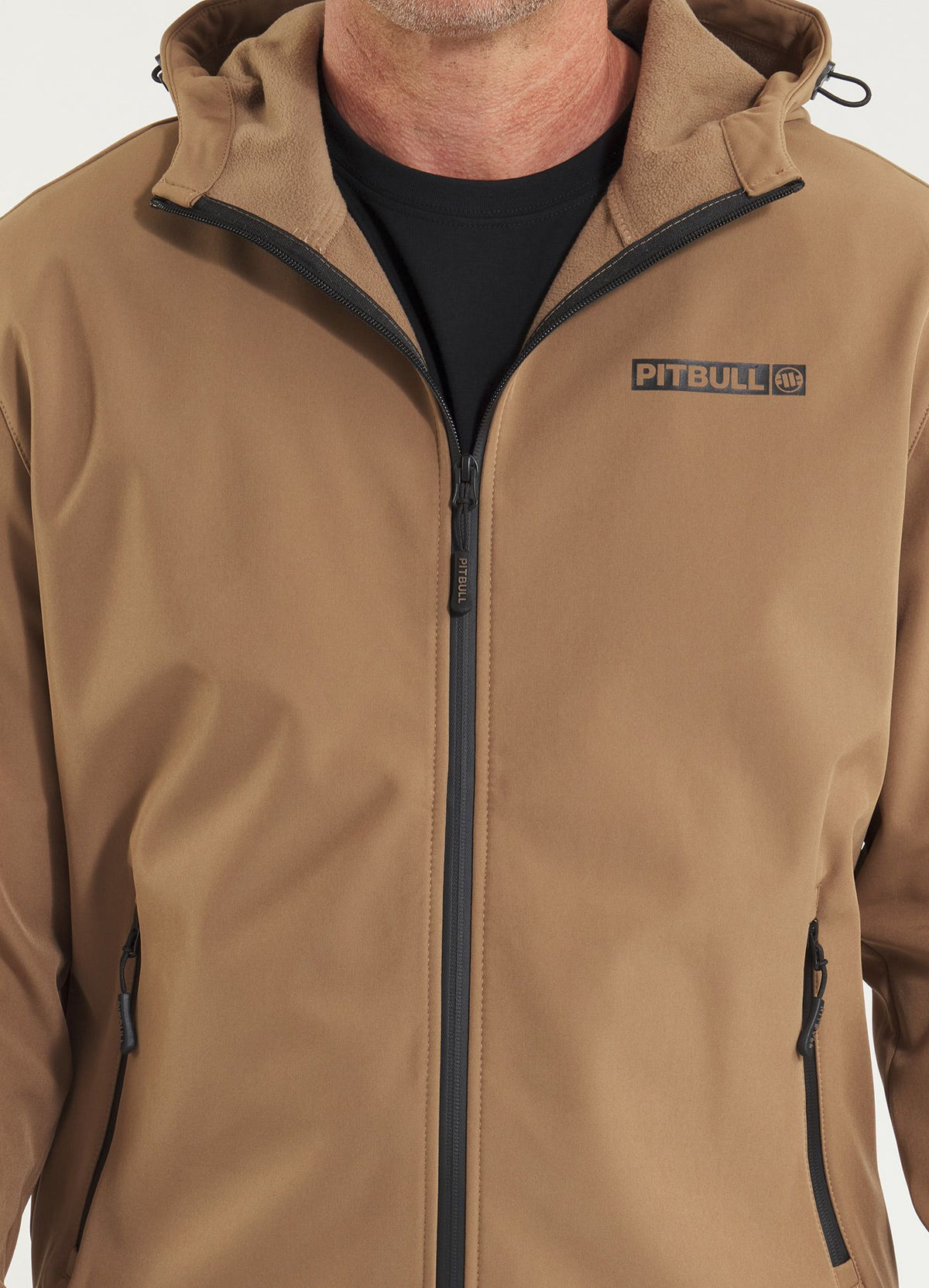 Men&#39;s hooded Softshell jacket Midway II - Coyote brown