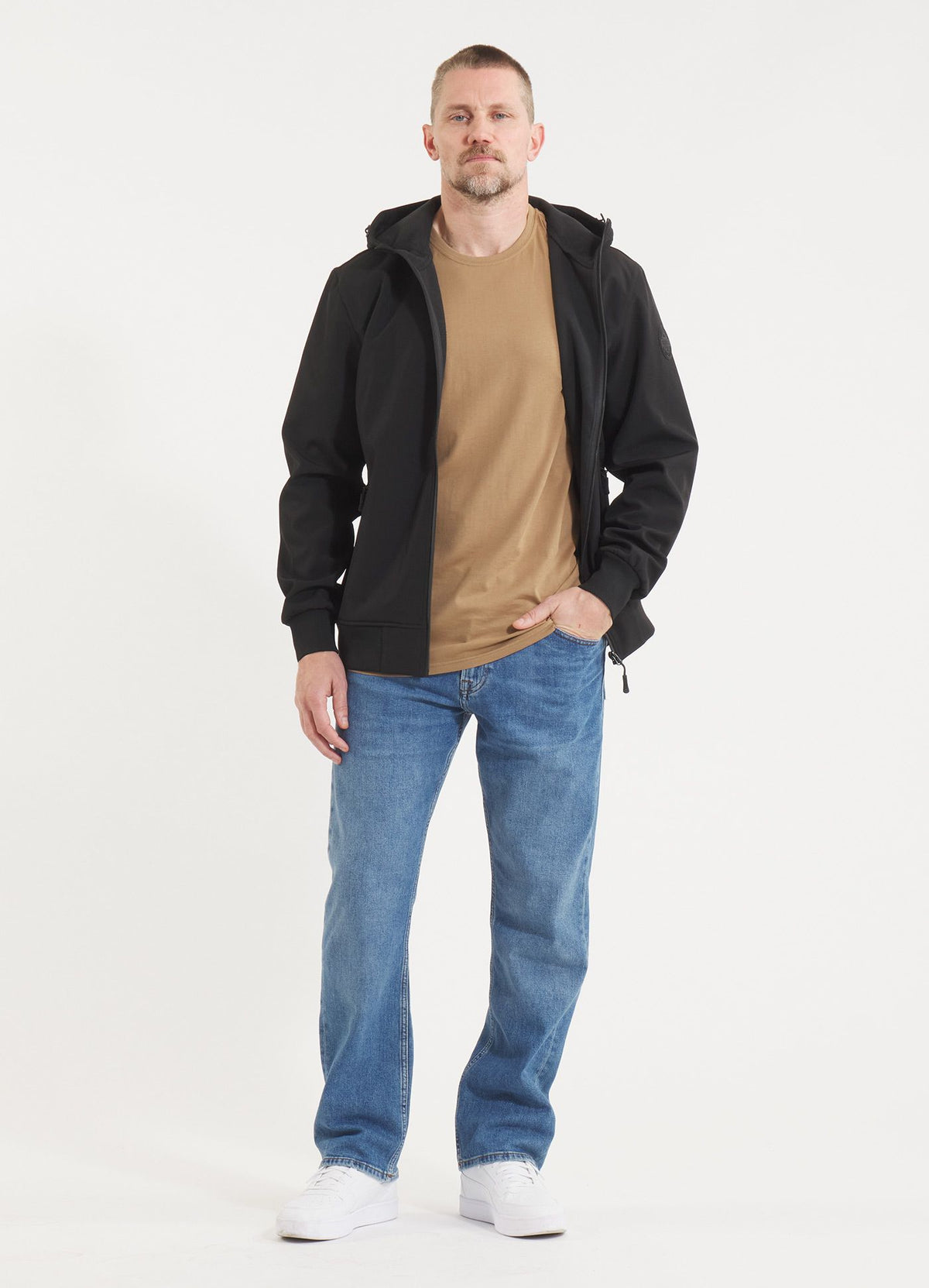 Men&#39;s hooded Softshell jacket Midway II - Black