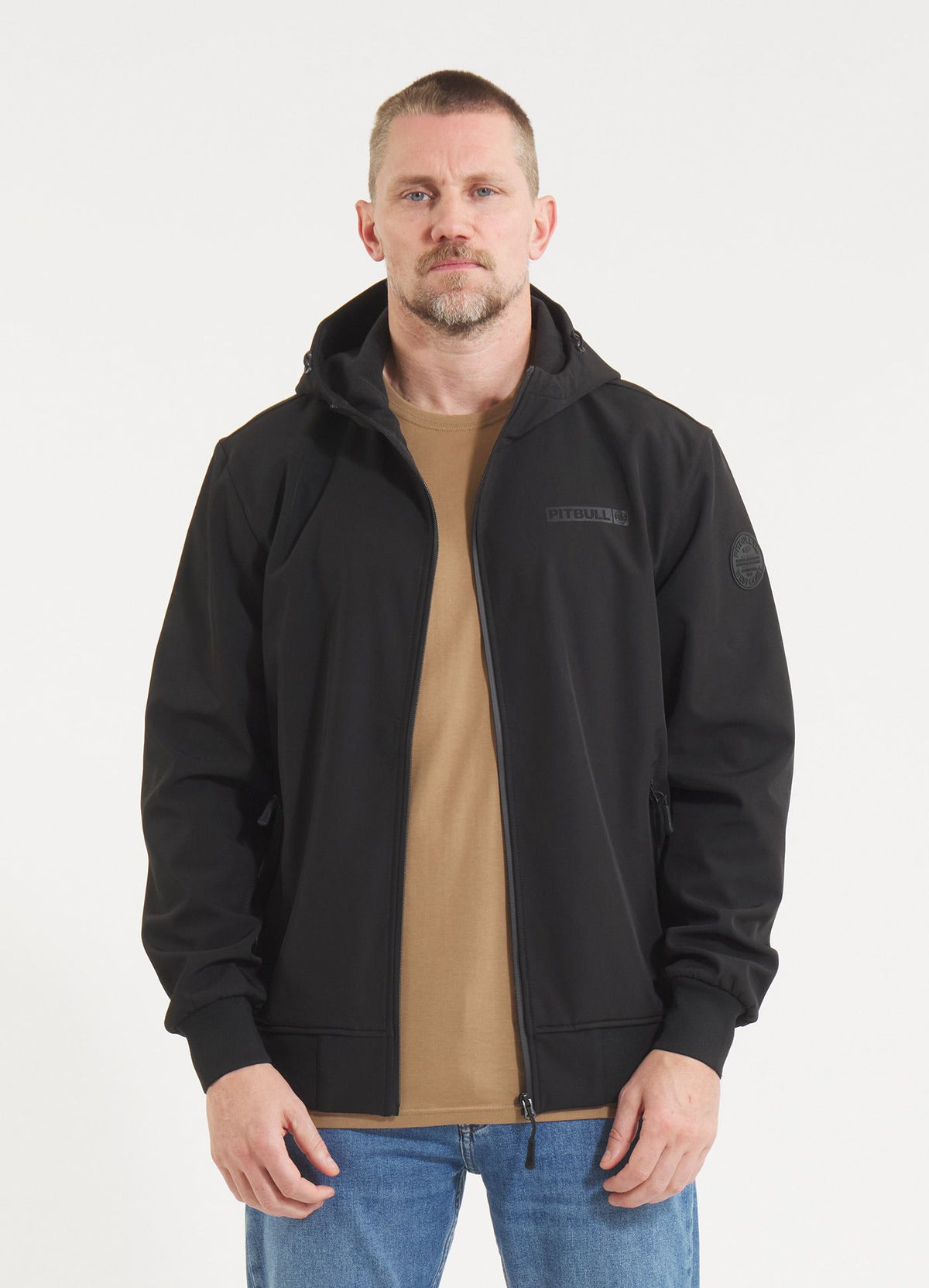 Men&#39;s hooded Softshell jacket Midway II - Black